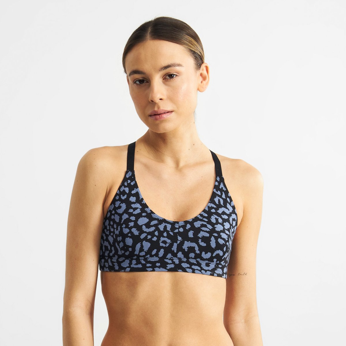 Soft Bra Junsele Leopard Steel Blue