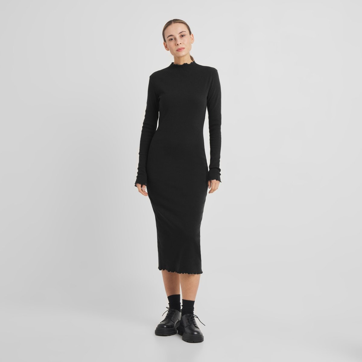 Rib Dress Lofta Black