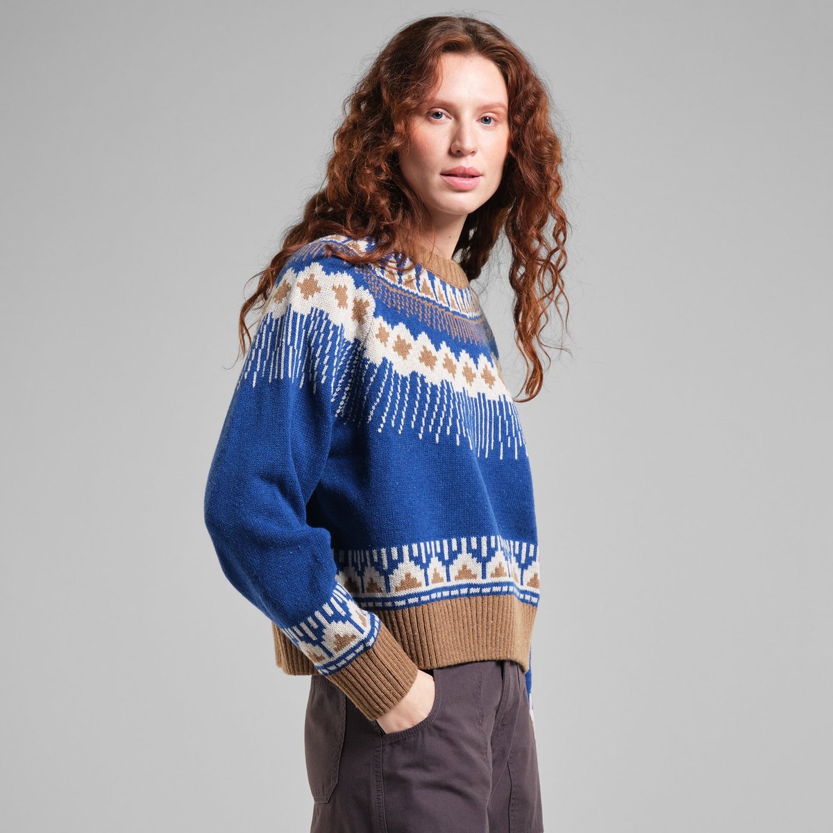 Sweater Senja Fair Isle Royal Blue