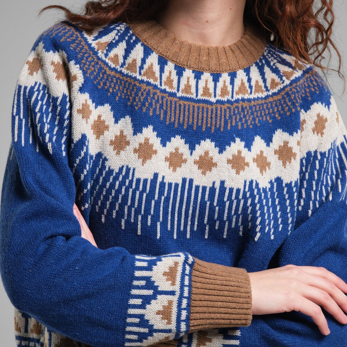 Sweater Senja Fair Isle Royal Blue