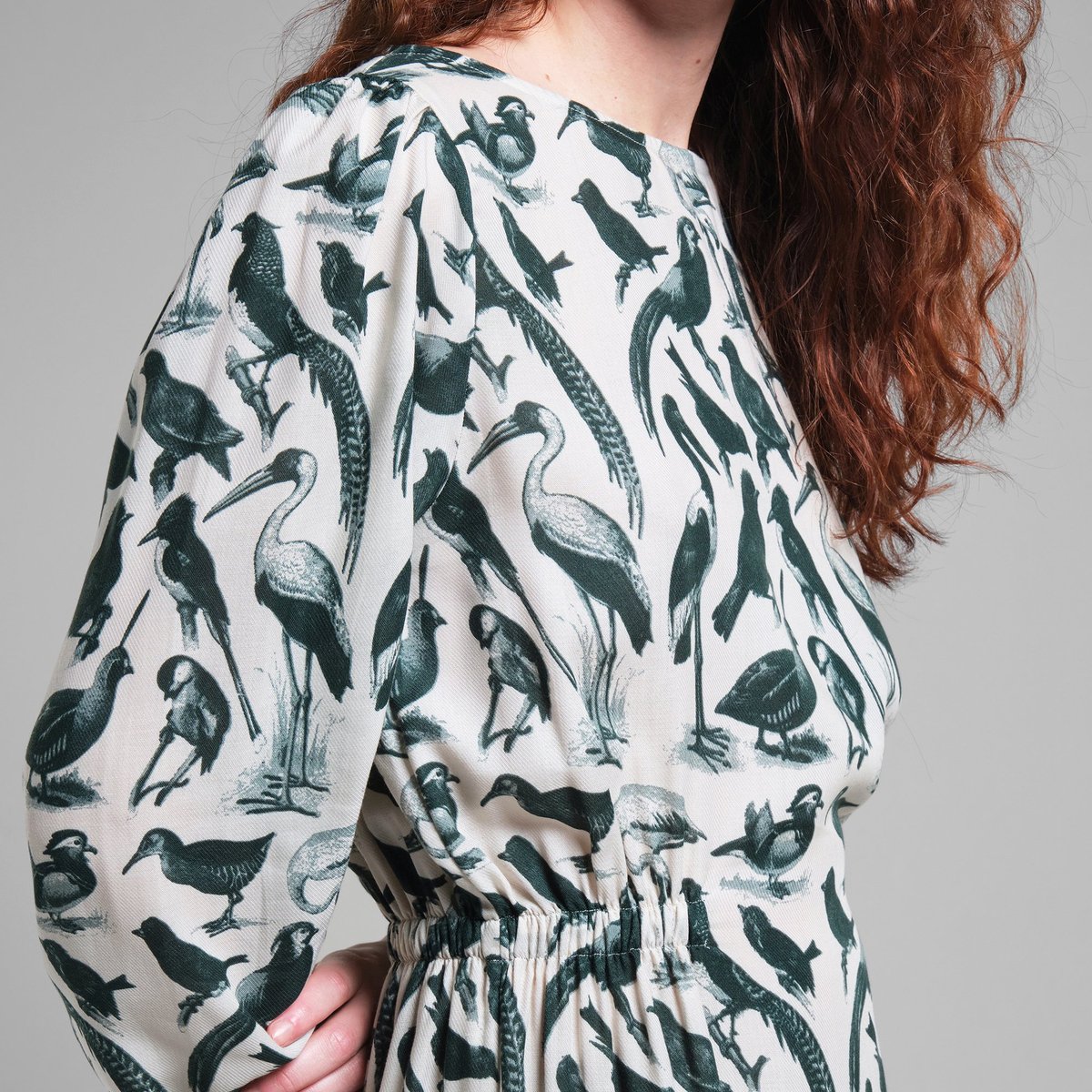 Dress Hjo Birds Green