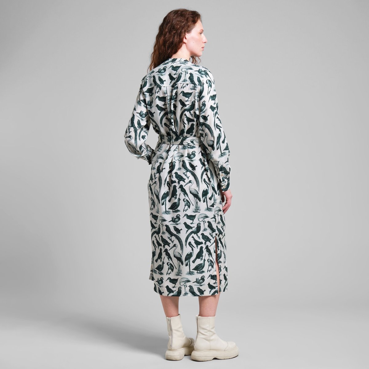 Shirt Dress Falsterbo Birds Green