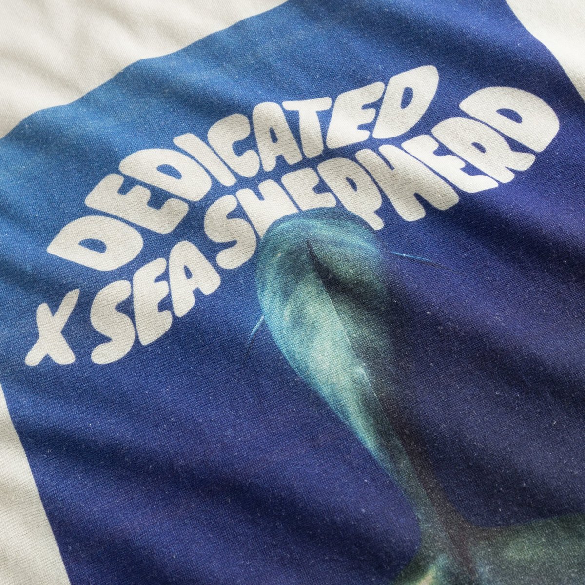 T-shirt Gustavsberg Hemp Dolphin Tail Vanilla White