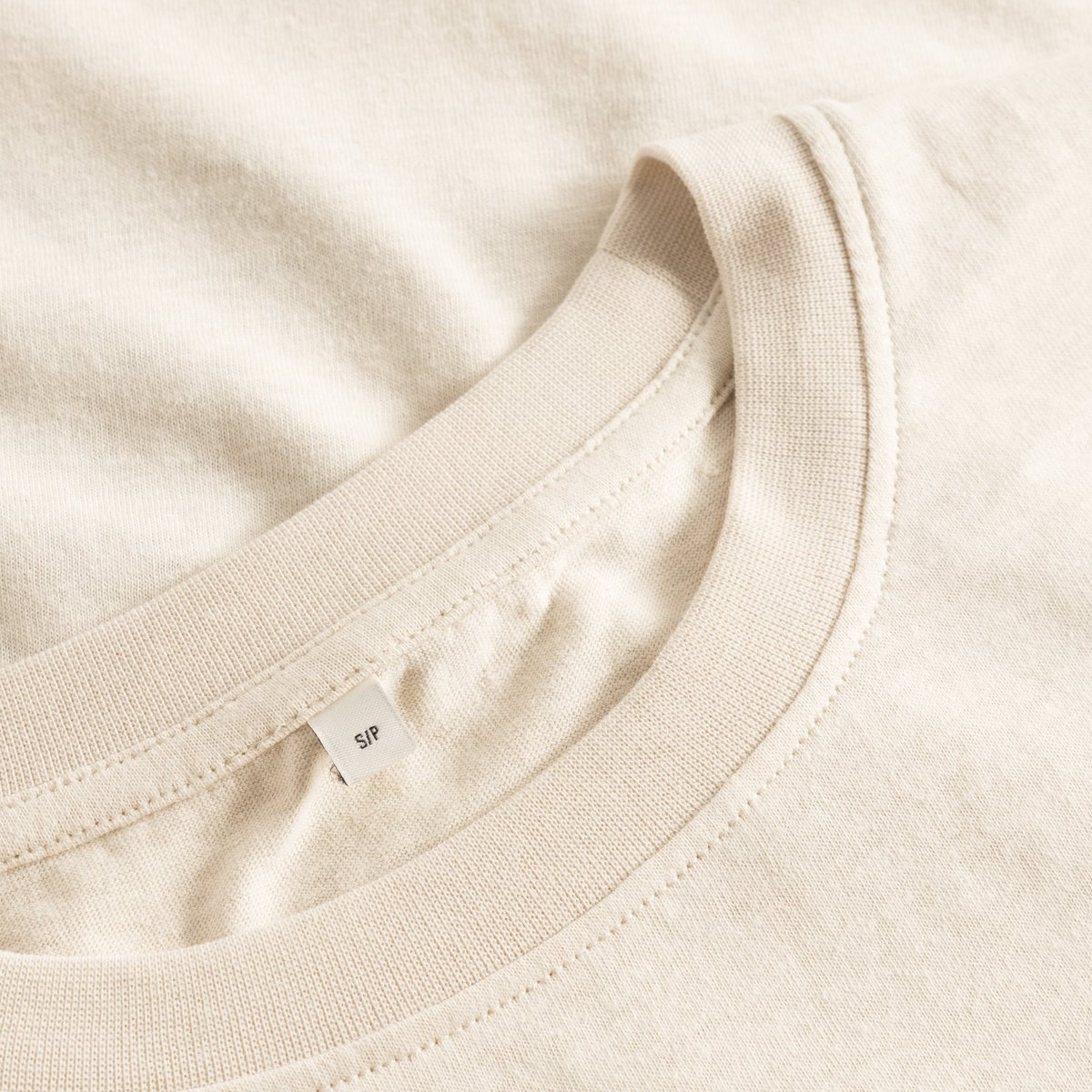 T-shirt Vadstena Hemp Dolphin Tail Vanilla White