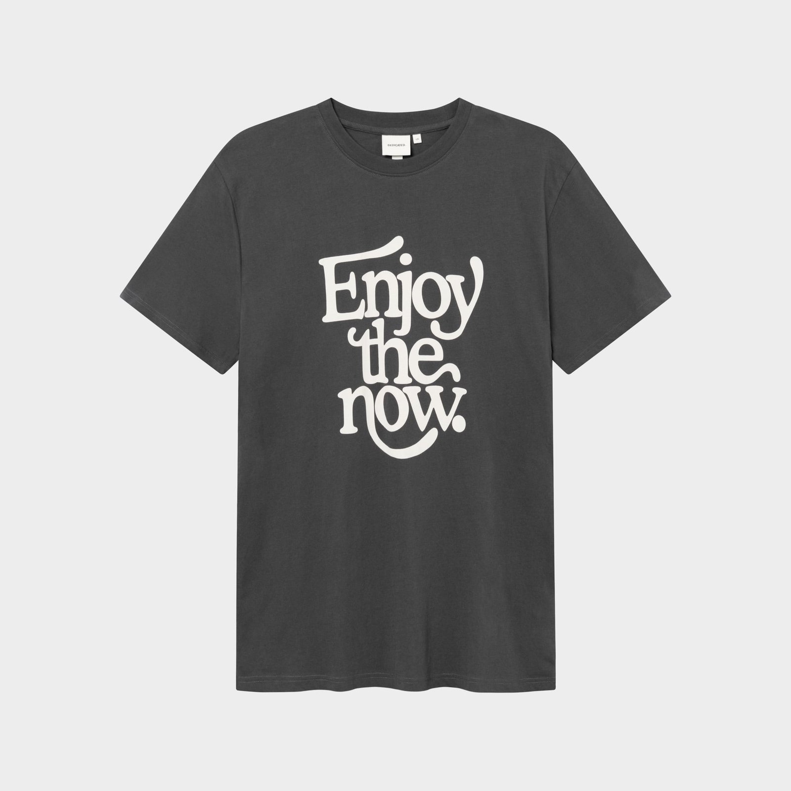 T-shirt Stockholm Enjoy The Now Charcoal