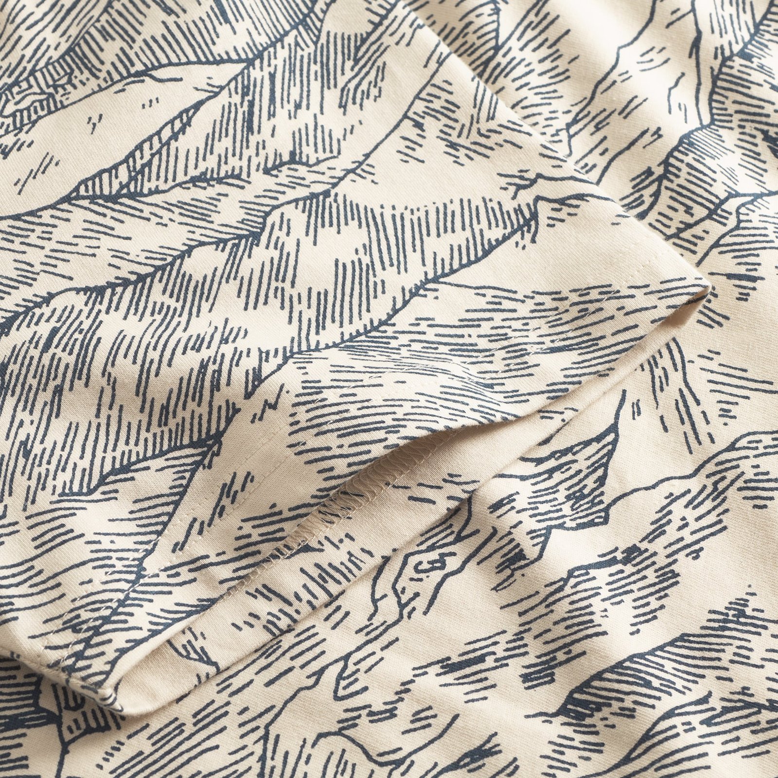 T-shirt Stockholm Mountain Horizon Oat White