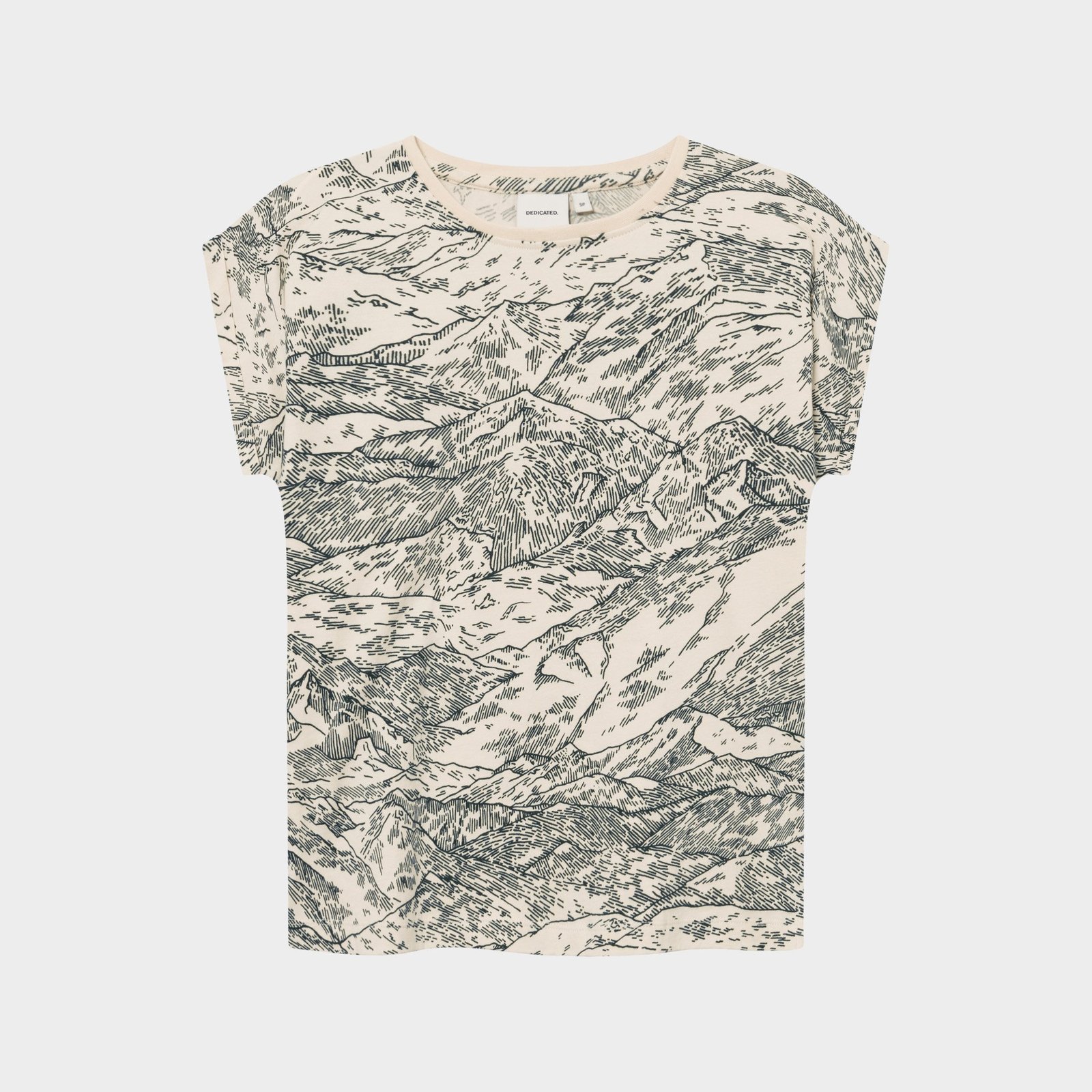 T-shirt Visby Mountain Horizon Oat White