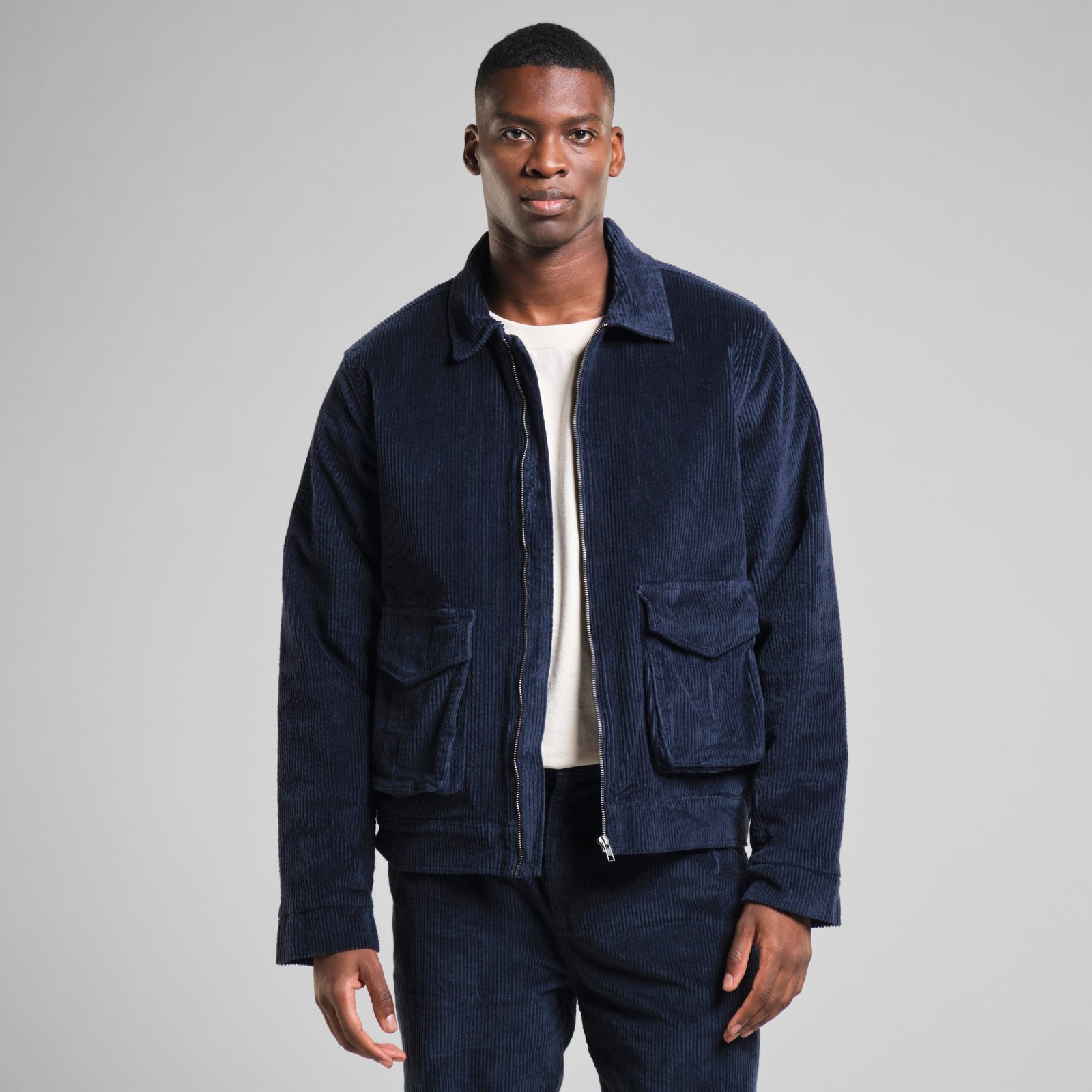 Padded Jacket Vallentuna Corduroy Navy