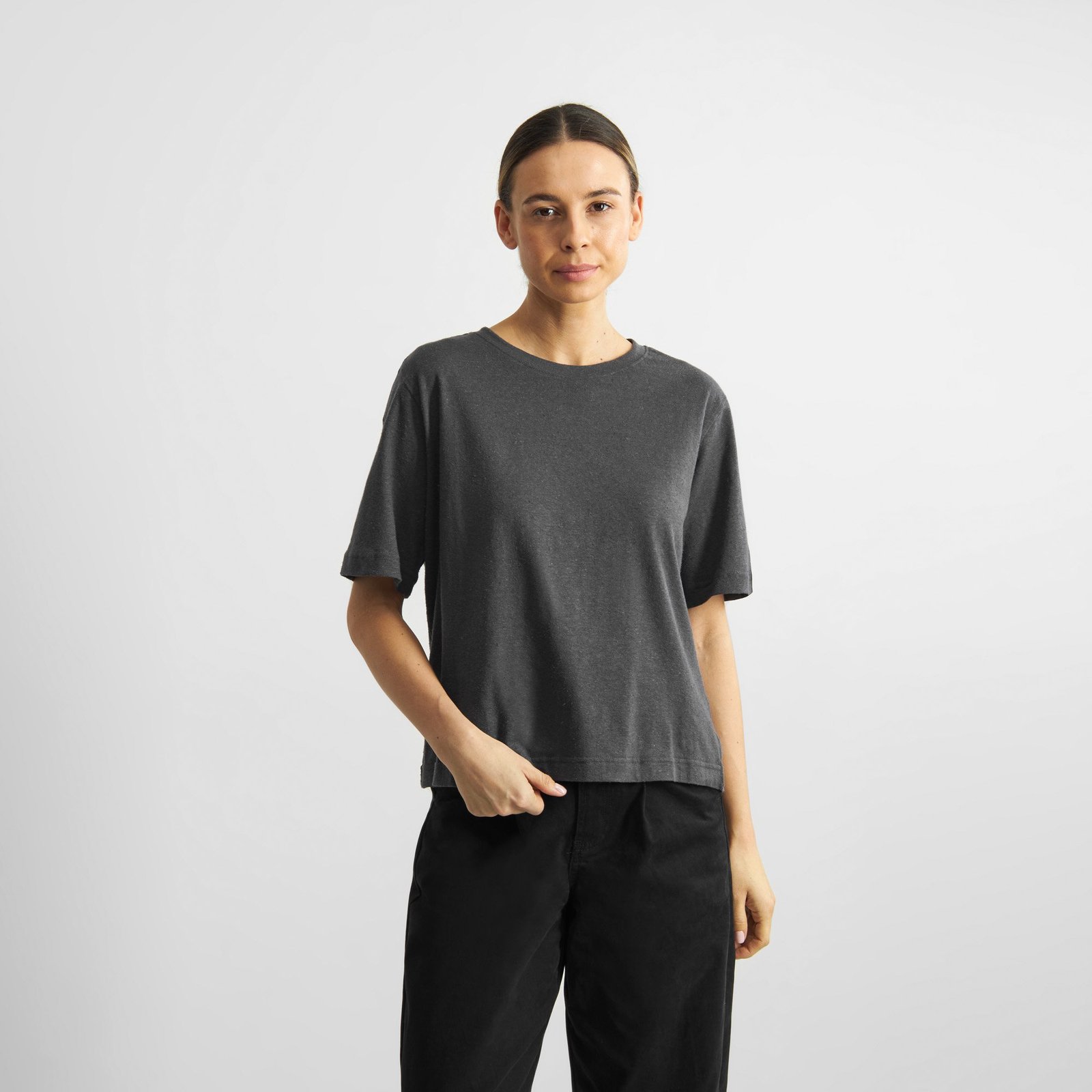 T-shirt Vadstena Hemp Charcoal