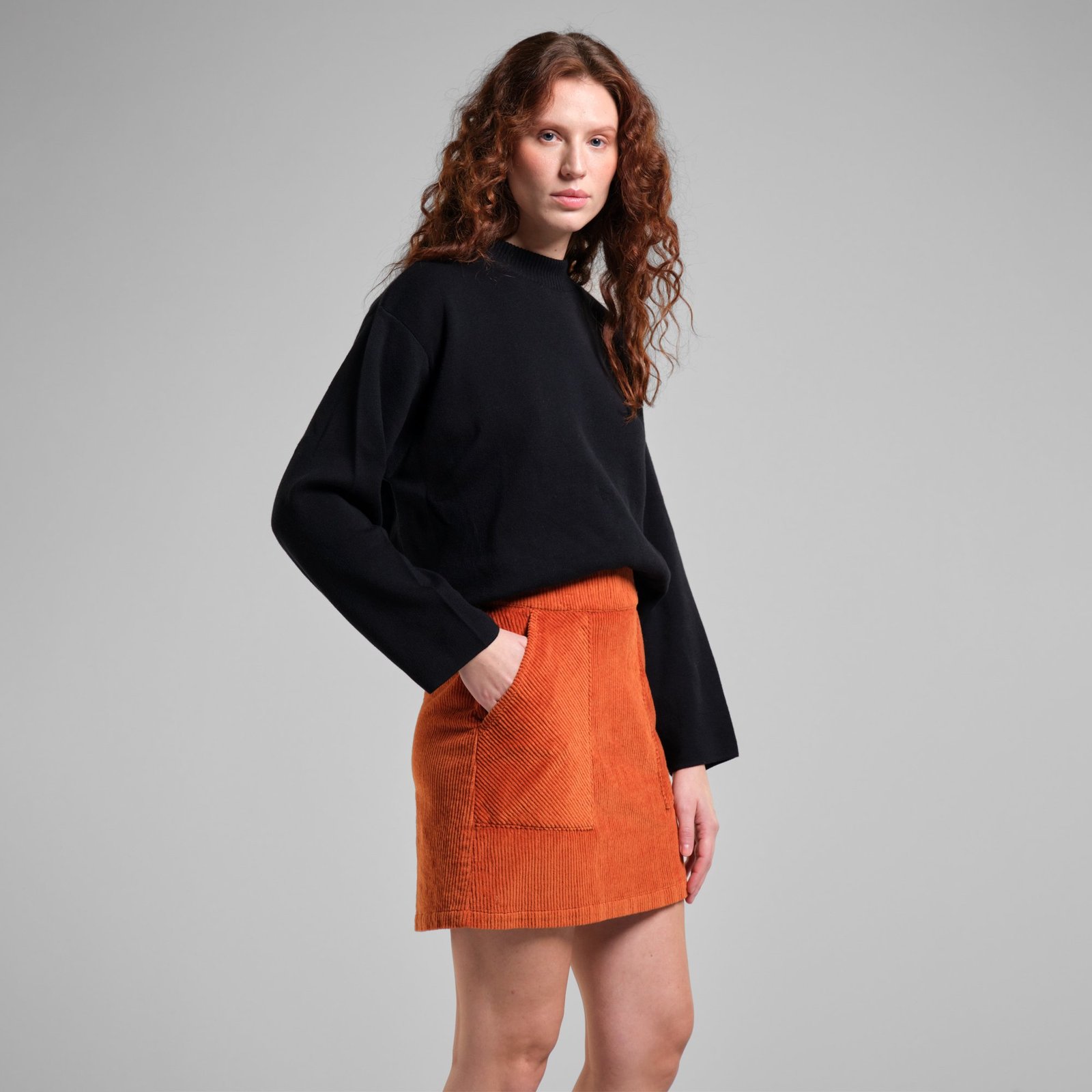 Skirt Majorna Corduroy Cinnamon Orange