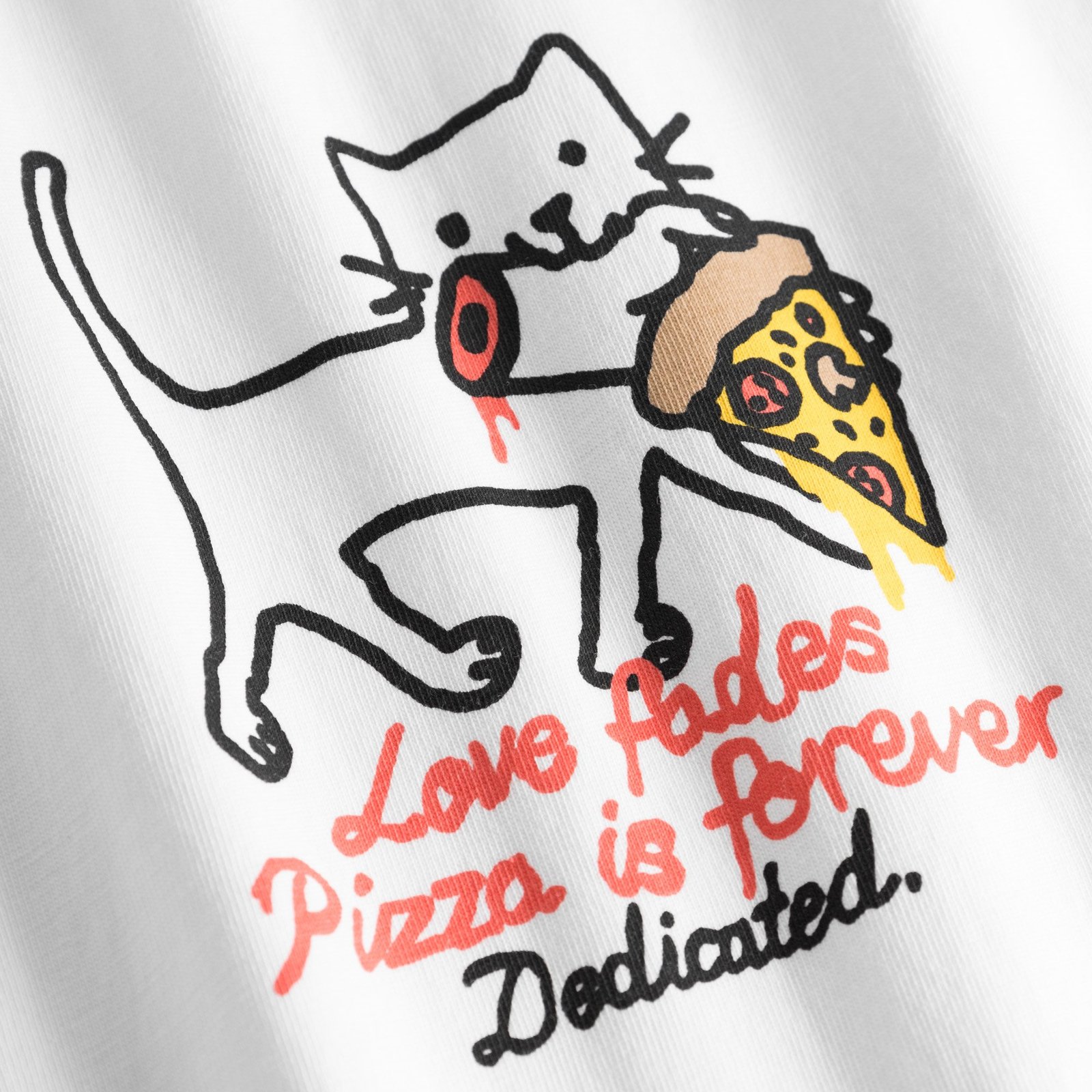 T-shirt Stockholm Pizza Love White
