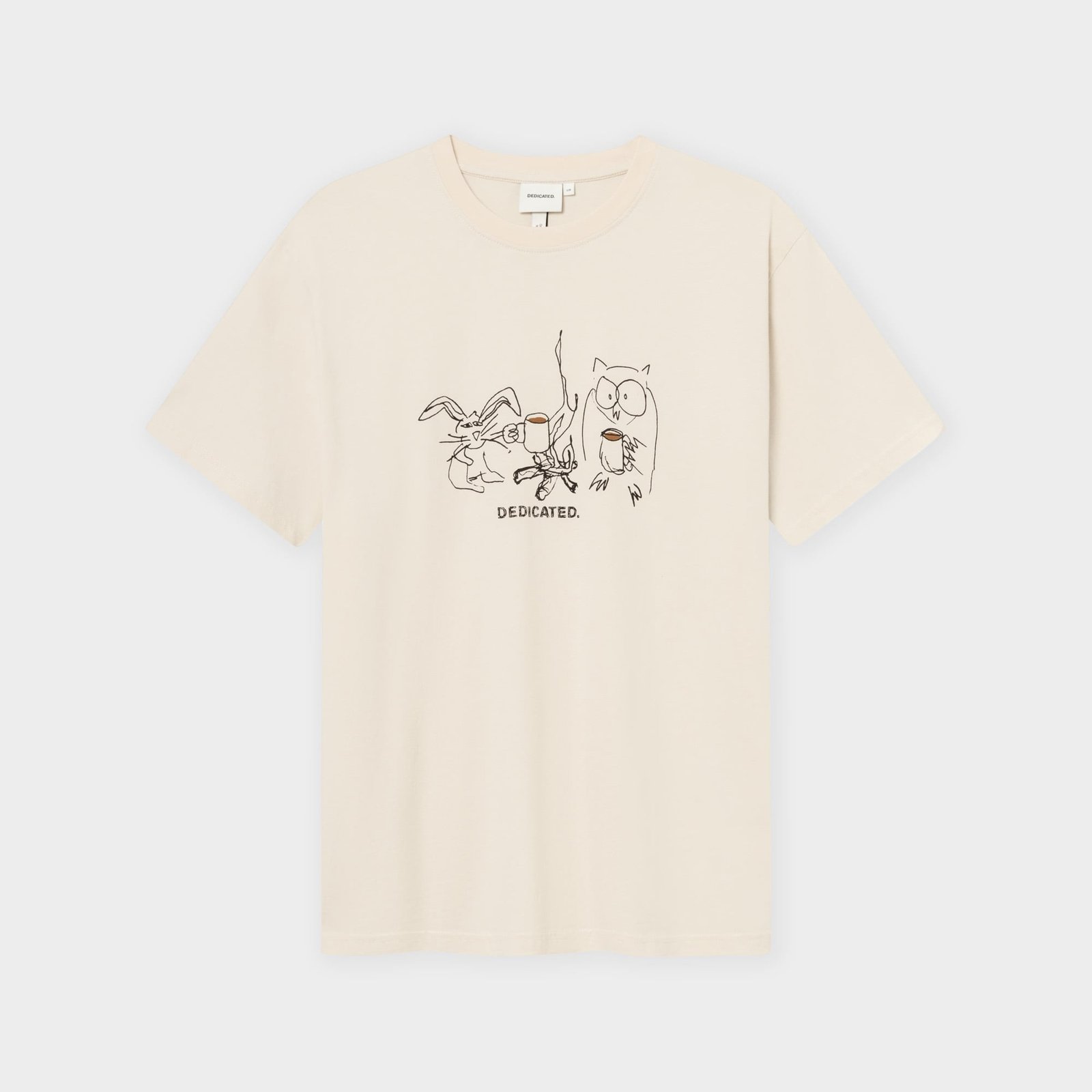 T-shirt Stockholm Coffee Friends Oat White