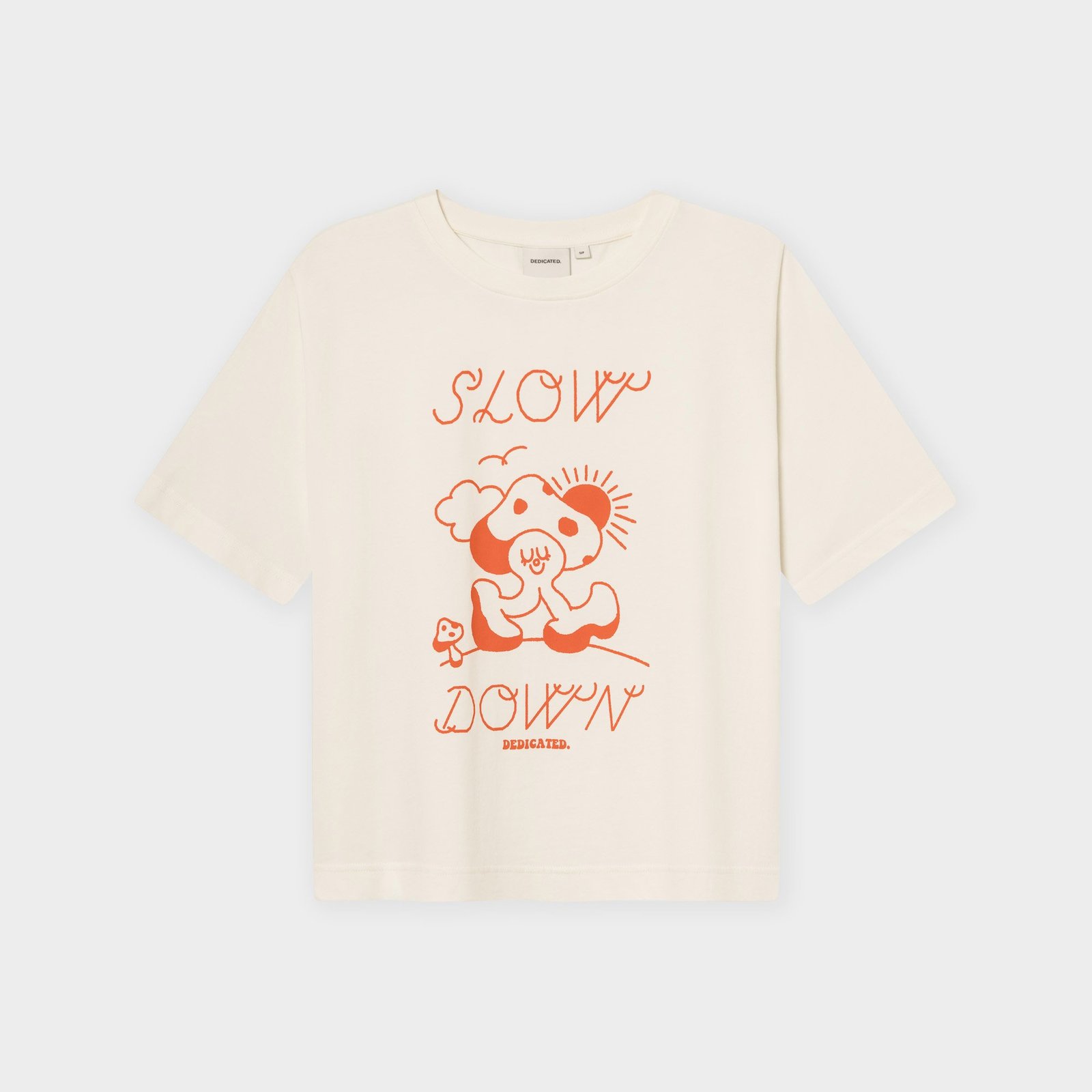 T-shirt Vadstena Slow Down Off White