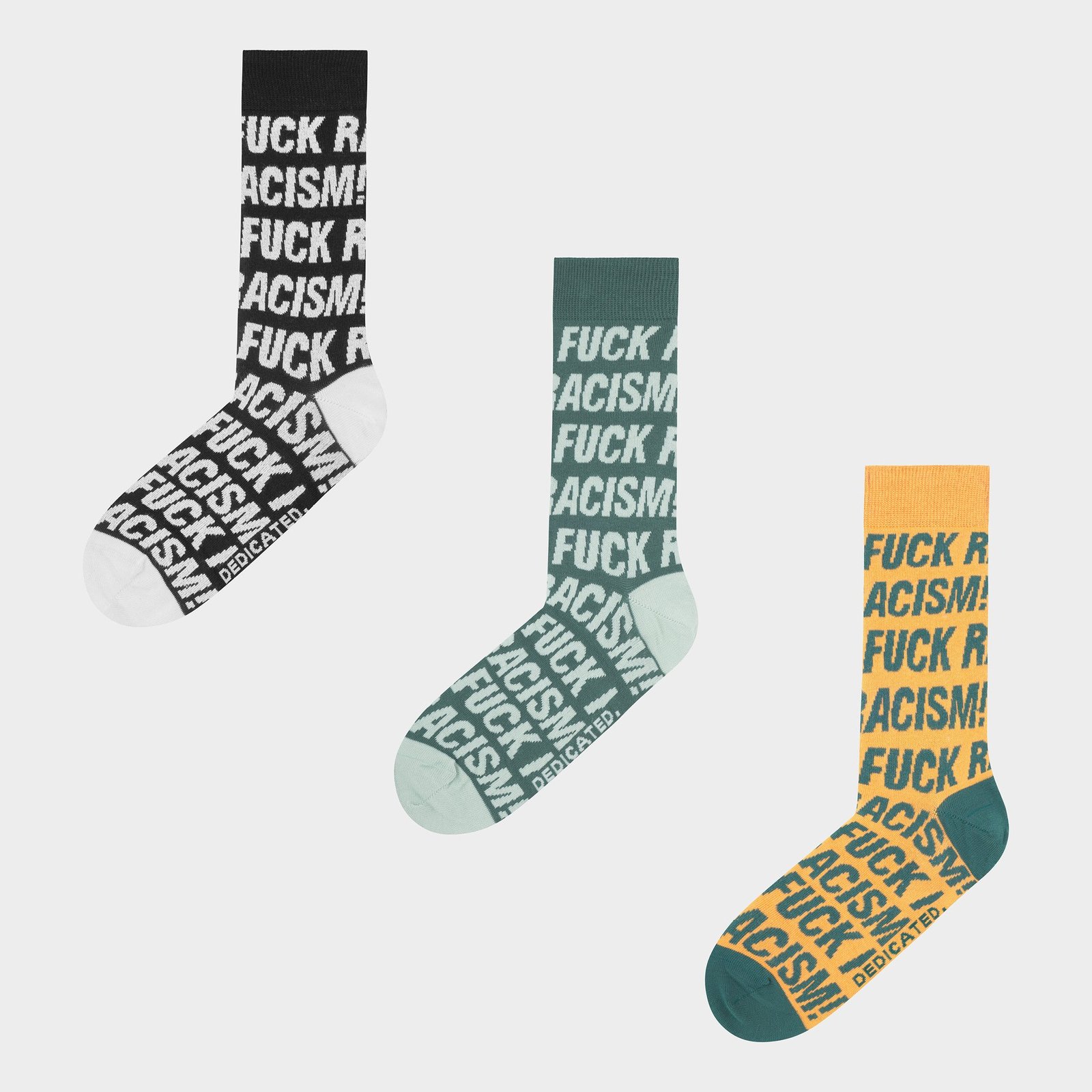 Socks Sigtuna Fuck Racism 3-pack