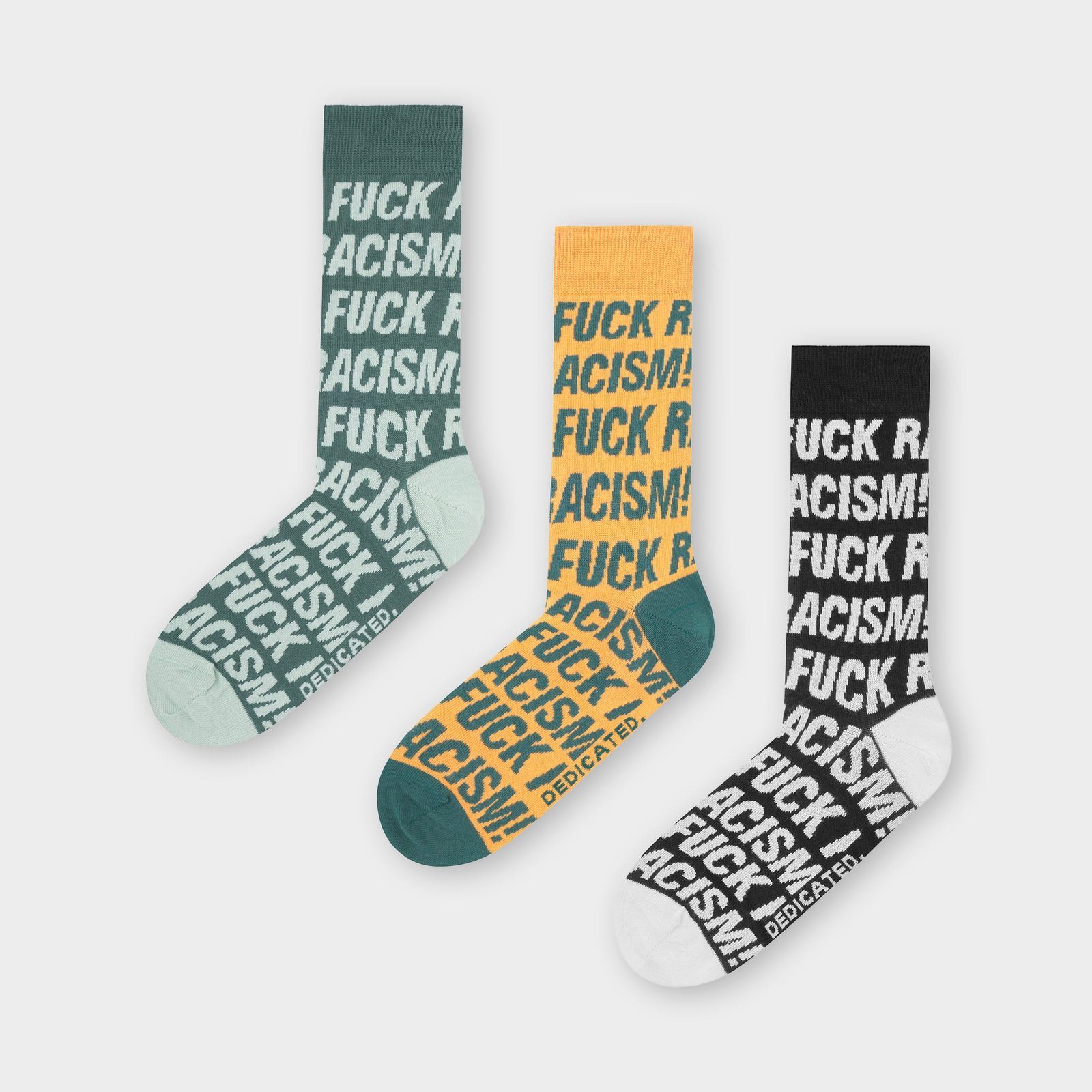 Socks Sigtuna Fuck Racism 3-pack