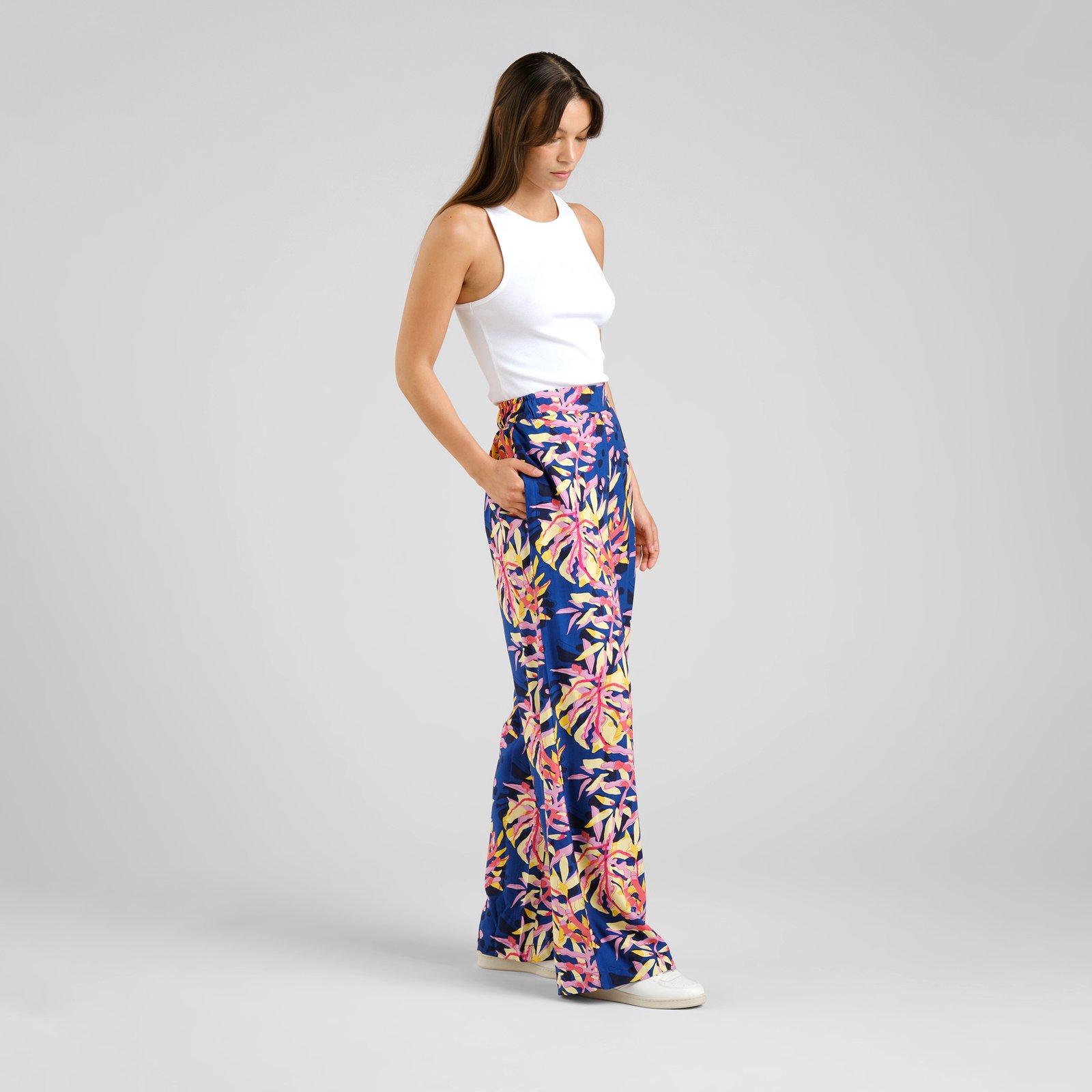 Pants Ale Tropical Collage Multi Color