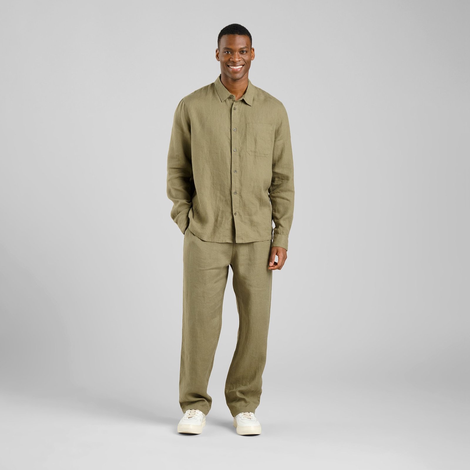 Pants Klitmoeller Linen Leaf Green