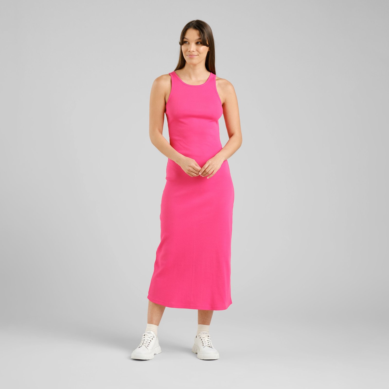 Rib Dress Motala Raspberry Pink