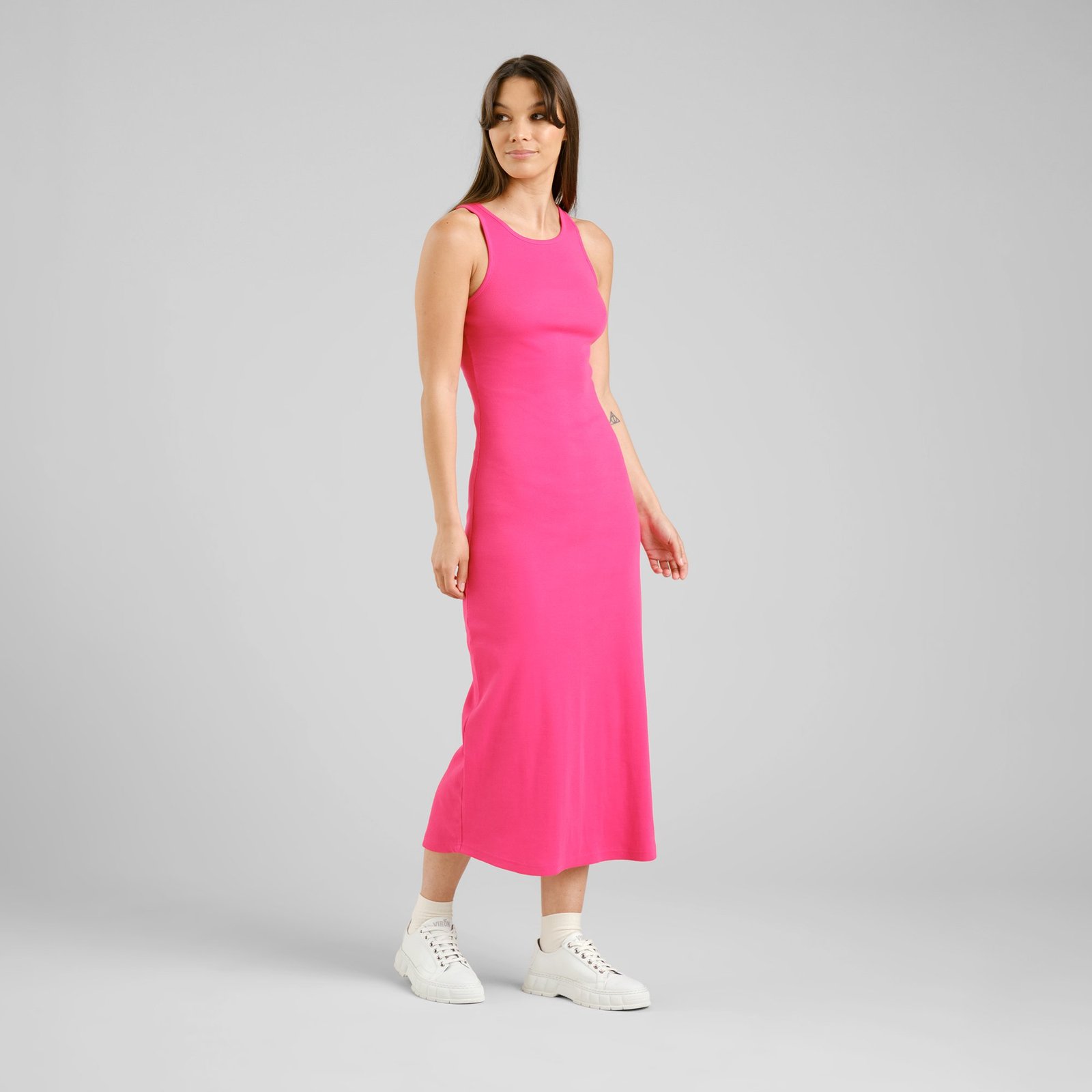 Rib Dress Motala Raspberry Pink