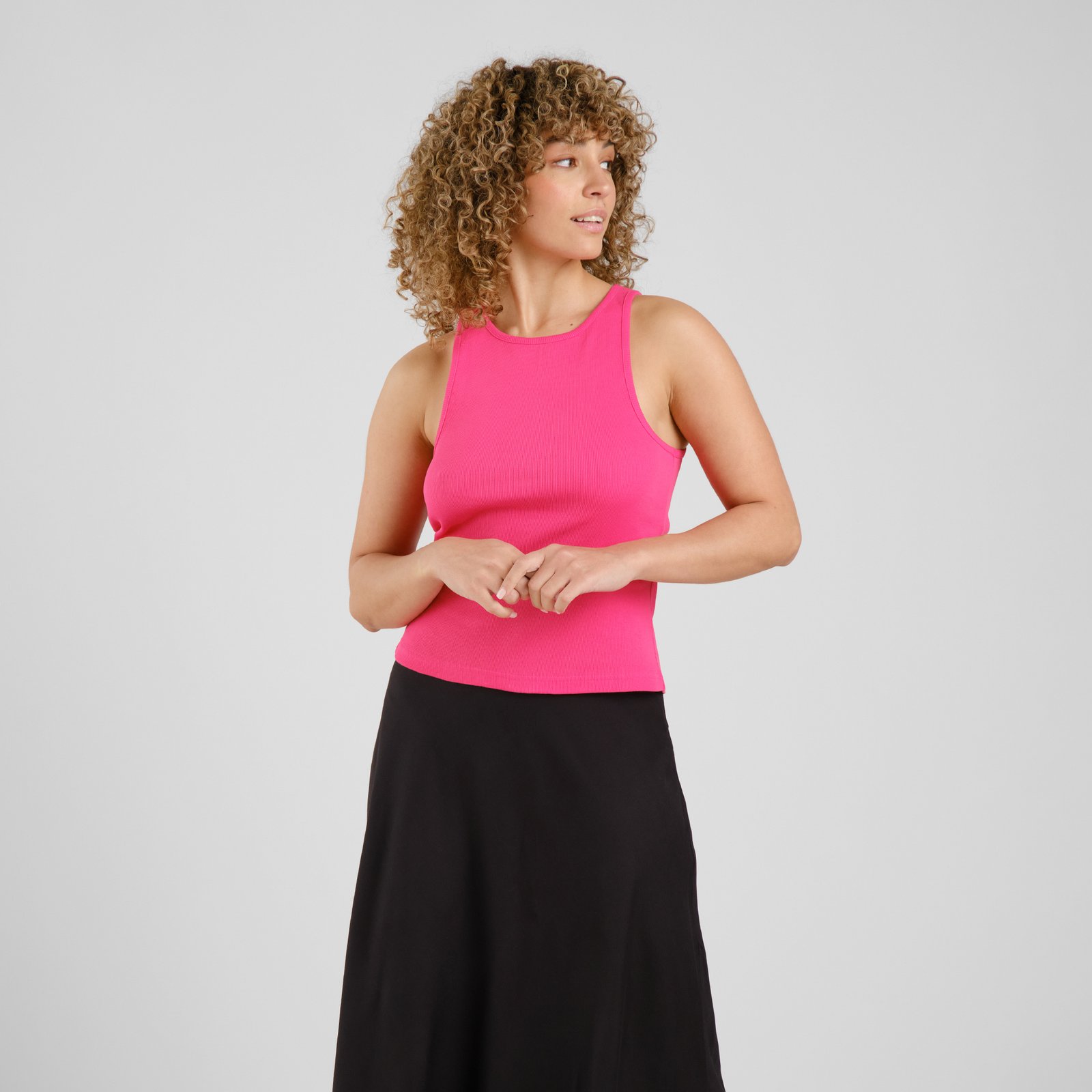 Rib Top Valdermarsvik Raspberry Pink