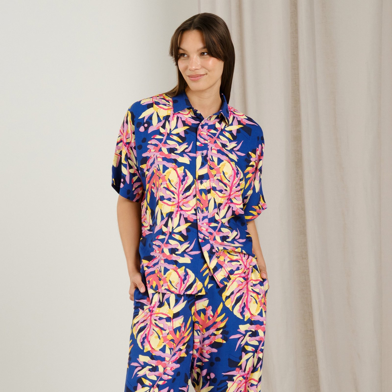 Shirt Alsvik Tropical Collage Multi Color