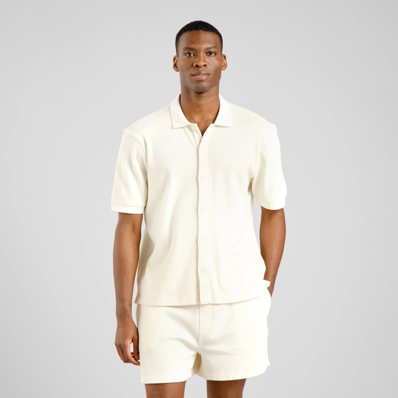 Shirt Falkvik Waffle Off-White