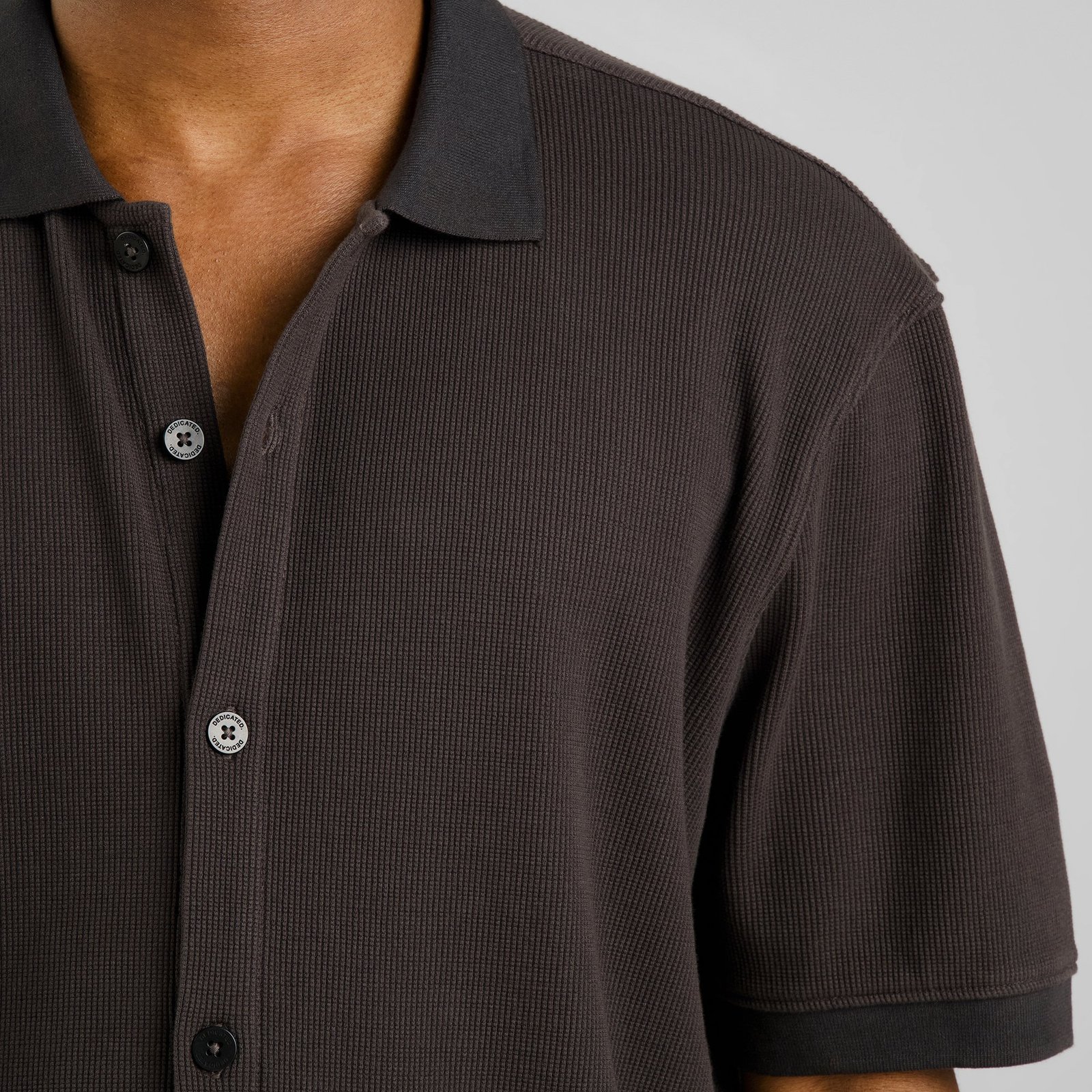 Shirt Falkvik Waffle Phantom Black