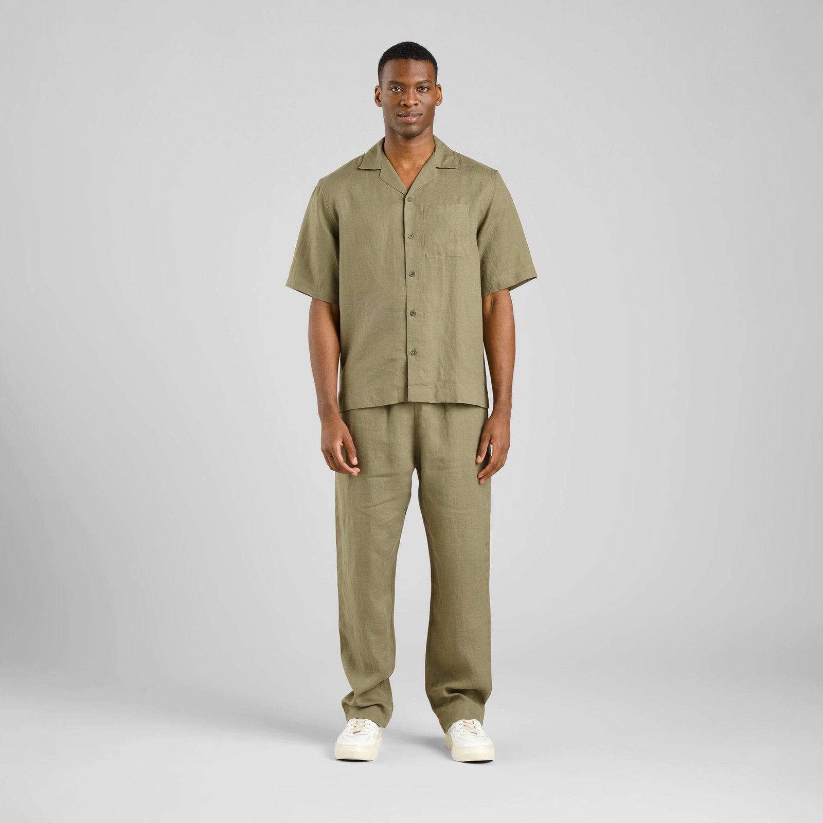 Shirt Marstrand Linen Leaf Green