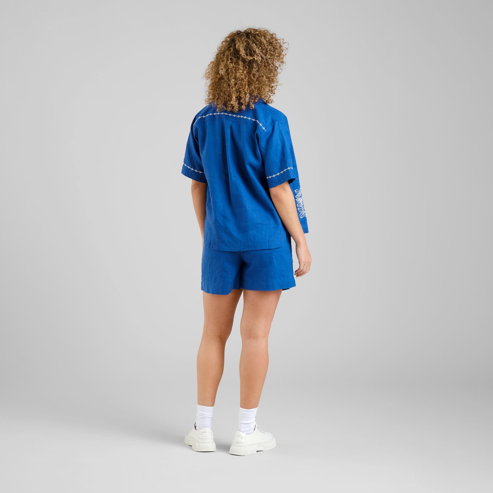 Shorts Djupvik Linen Limoges Blue