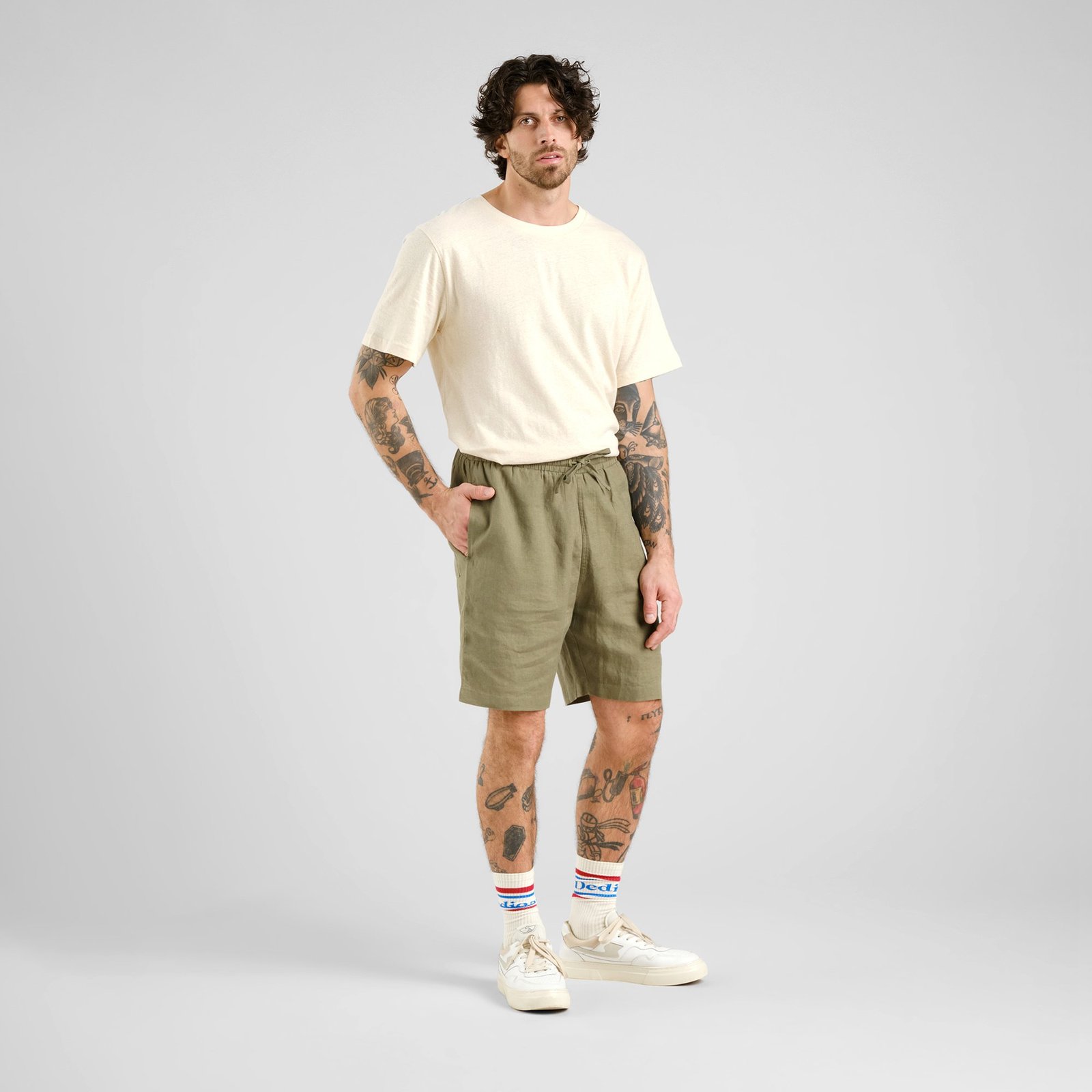 Shorts Vejle Linen Leaf Green