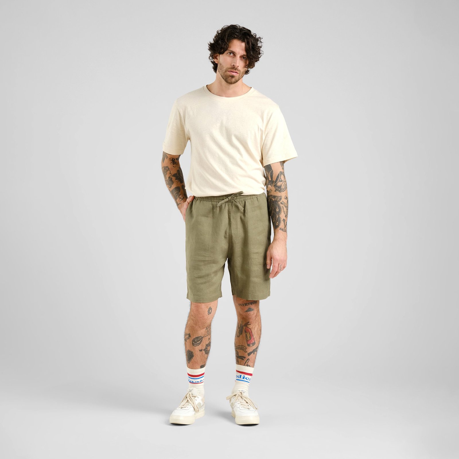 Shorts Vejle Linen Leaf Green