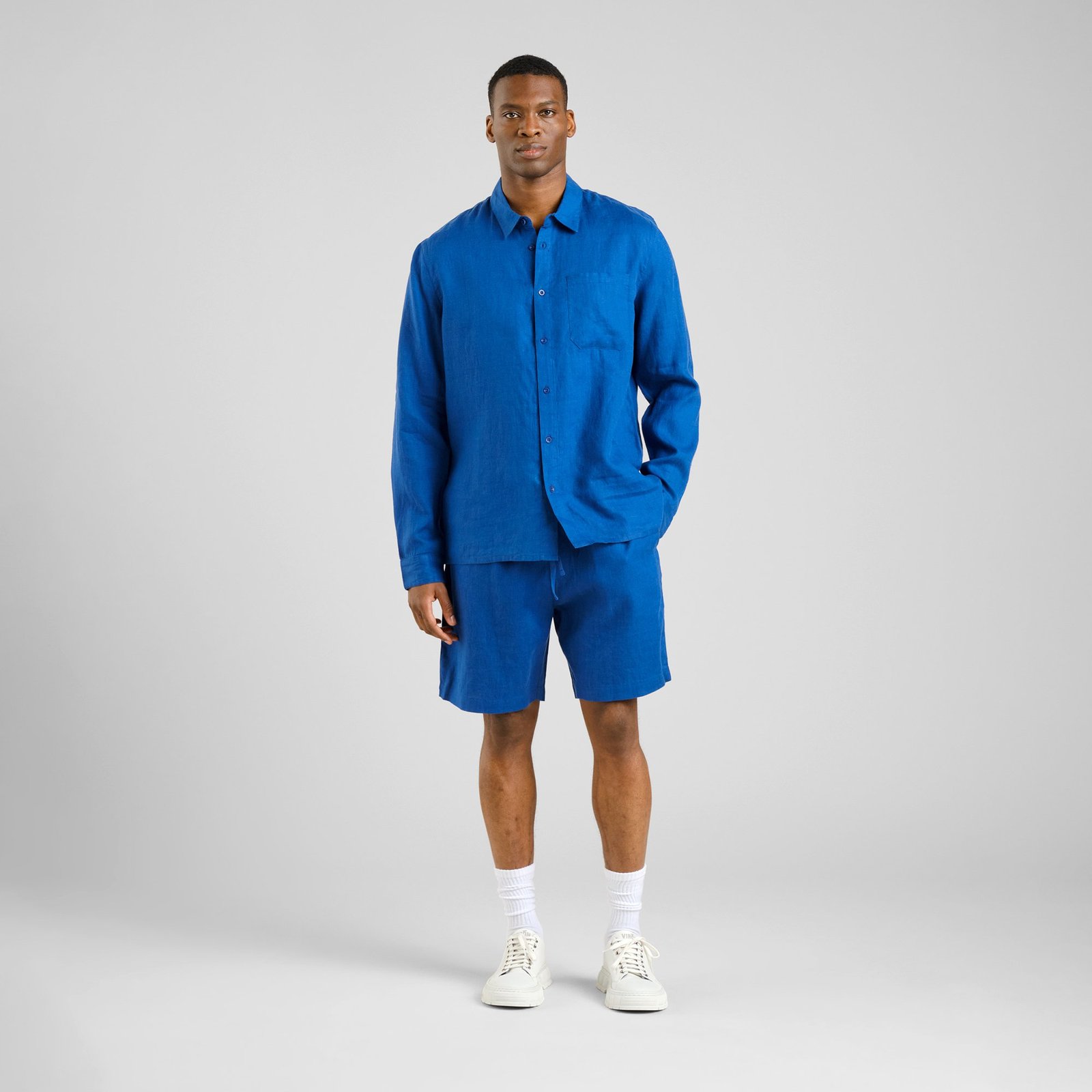 Shorts Vejle Linen Limoges Blue