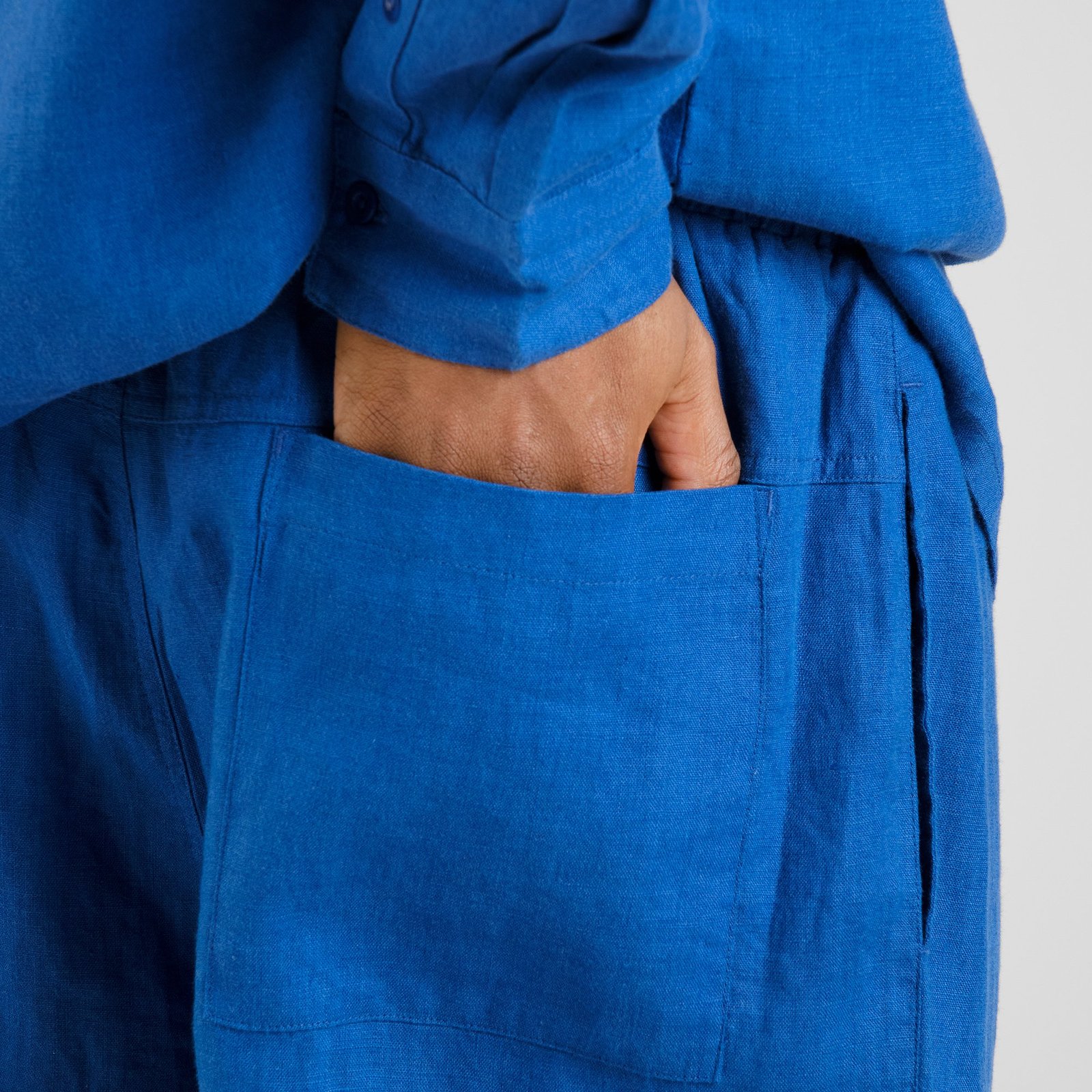 Shorts Vejle Linen Limoges Blue