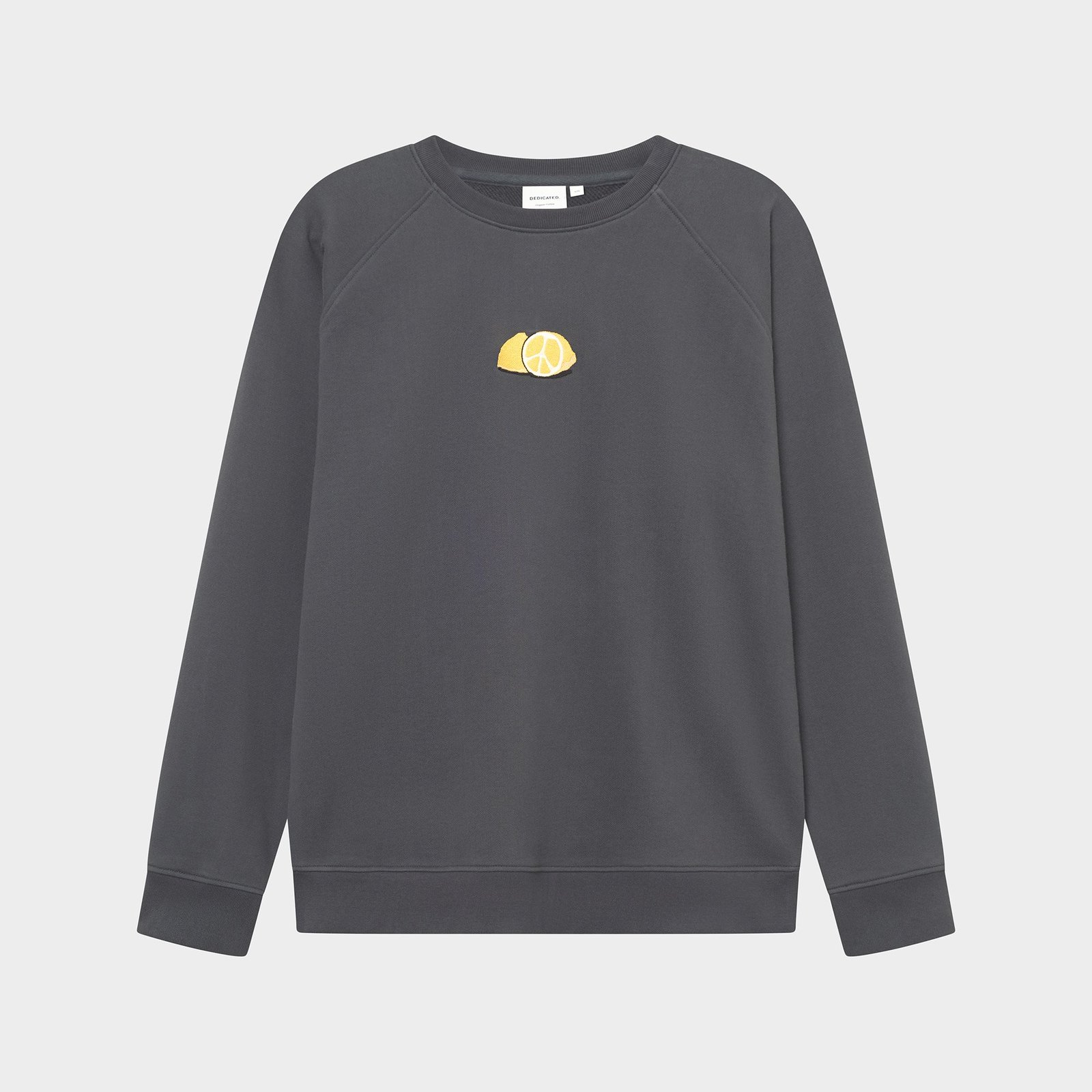 Sweatshirt Malmoe Lemon Peace Charcoal