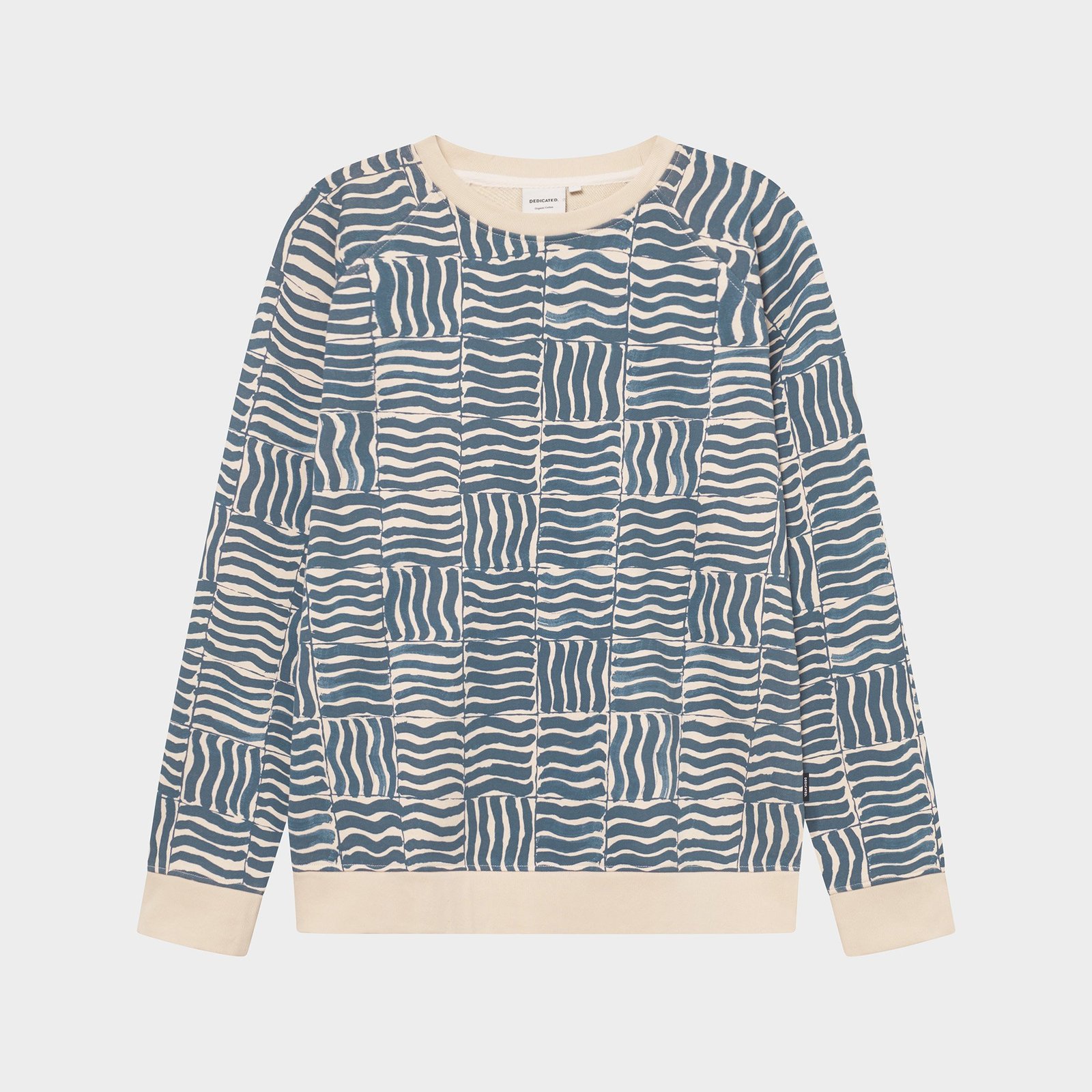 Sweatshirt Malmoe Wave Tiles Oat White