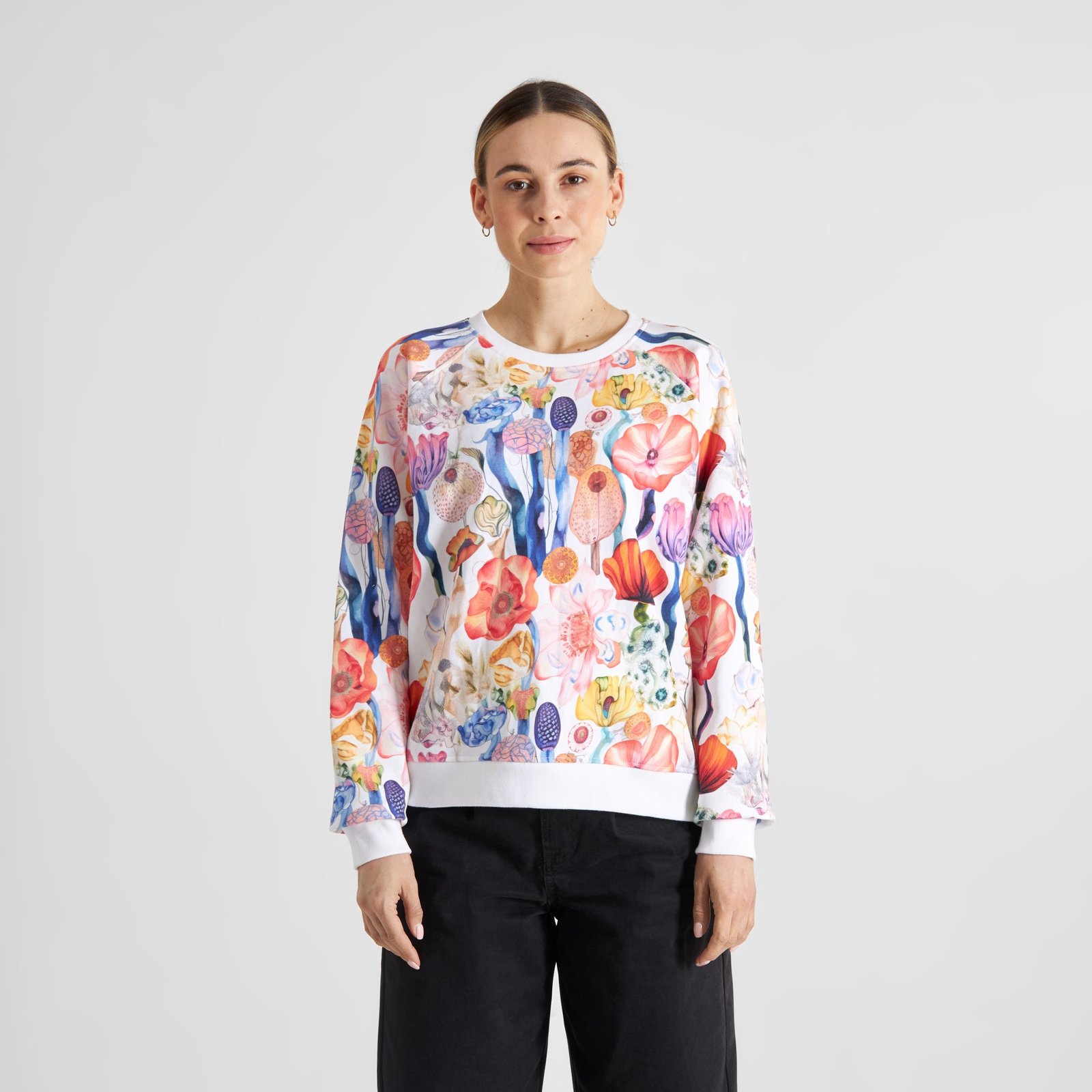 Sweatshirt Ystad Fantasy Flowers Multi Color