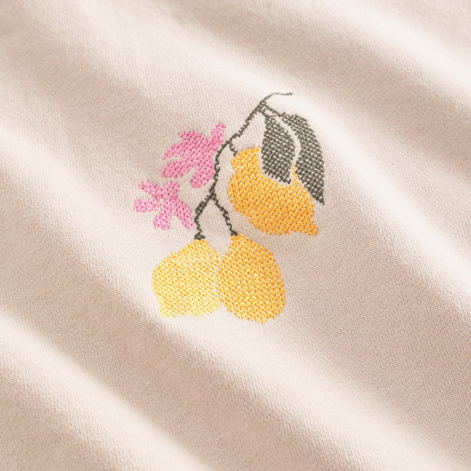 Sweatshirt Ystad Lemon Branch Oat White