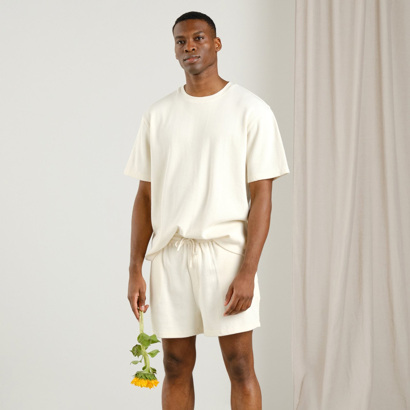 T-shirt Danviken Waffle Off-White