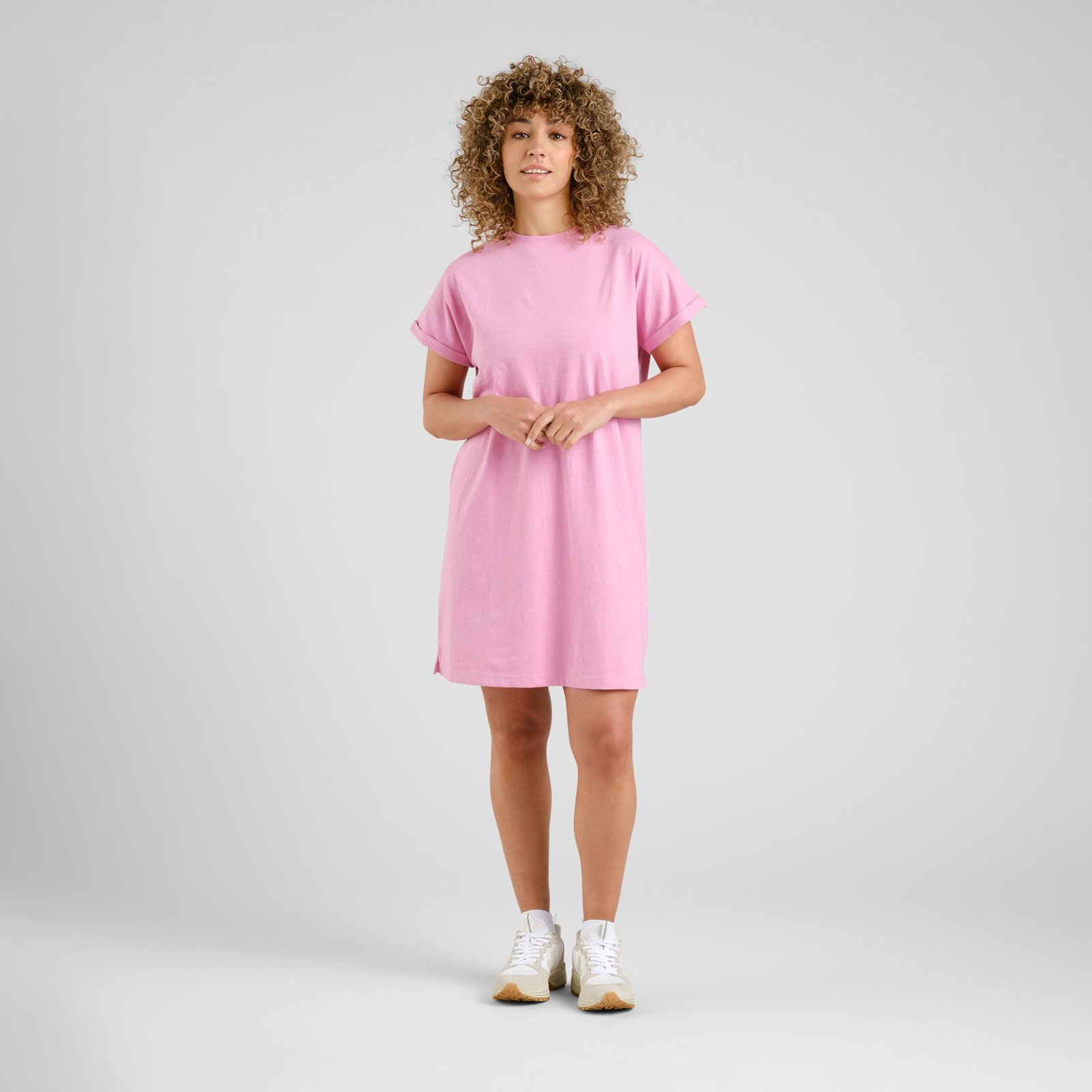 T-shirt Dress Eksta Hemp Moonlite Pink