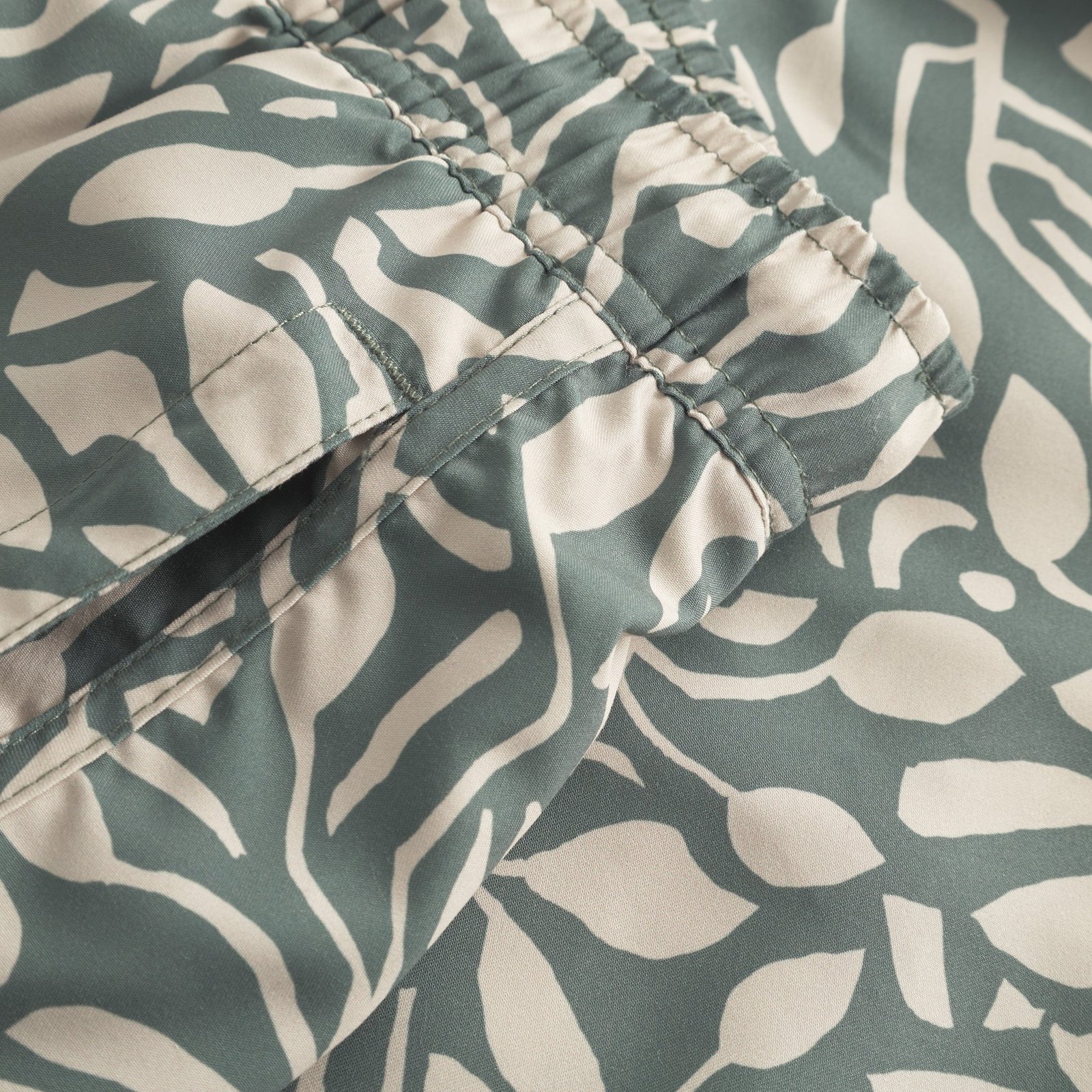 Swim Shorts Sandhamn Leaf Mosaic Leaf Green