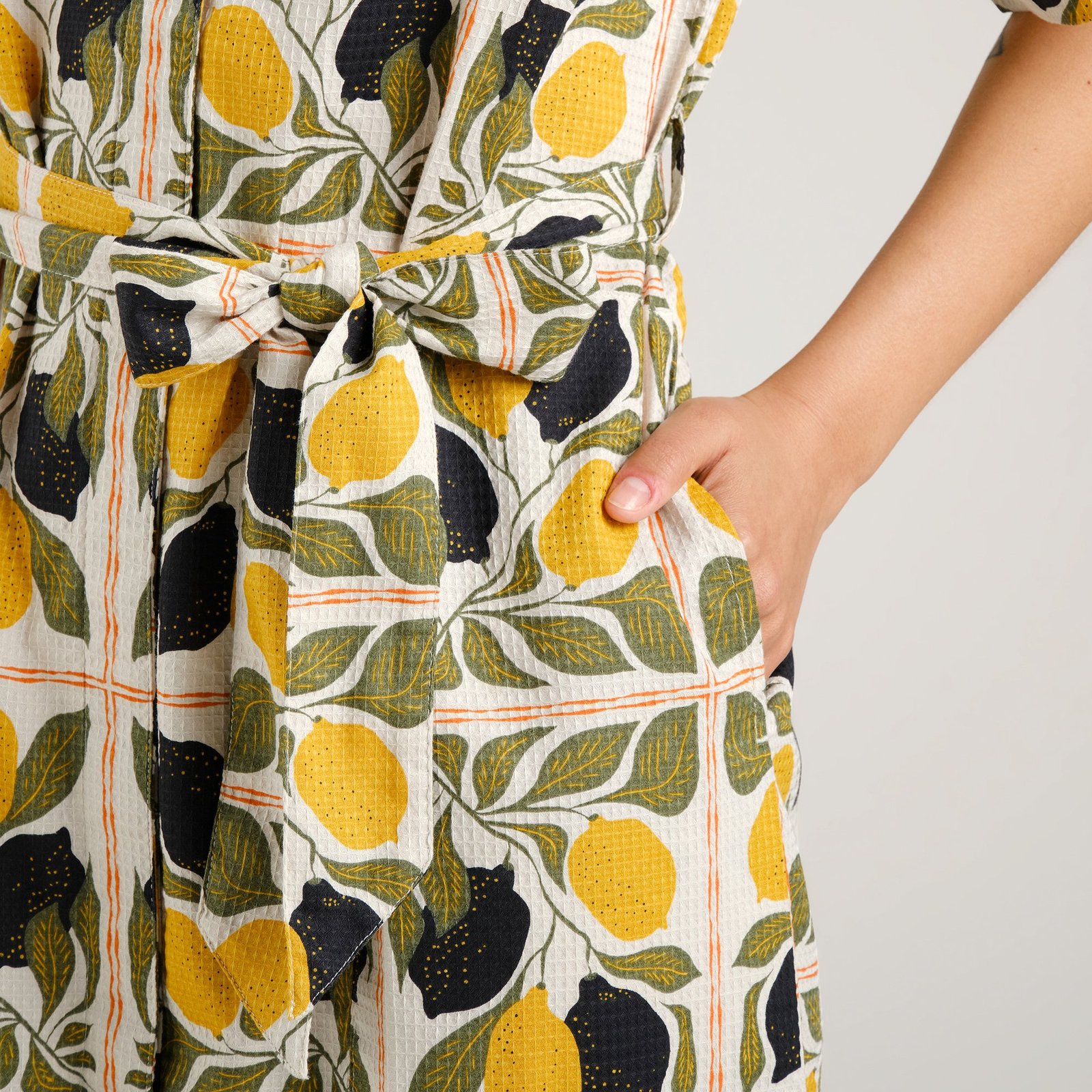 Shirt Dress Orrefors Lemon Tiles Oat White