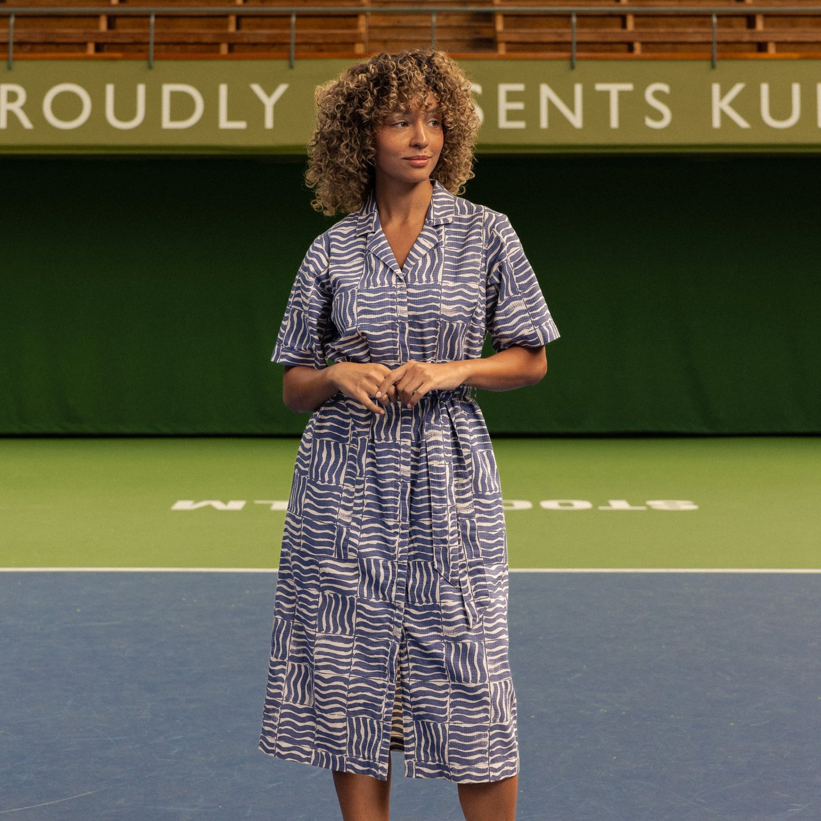 Shirt Dress Orrefors Wave Tiles Blue