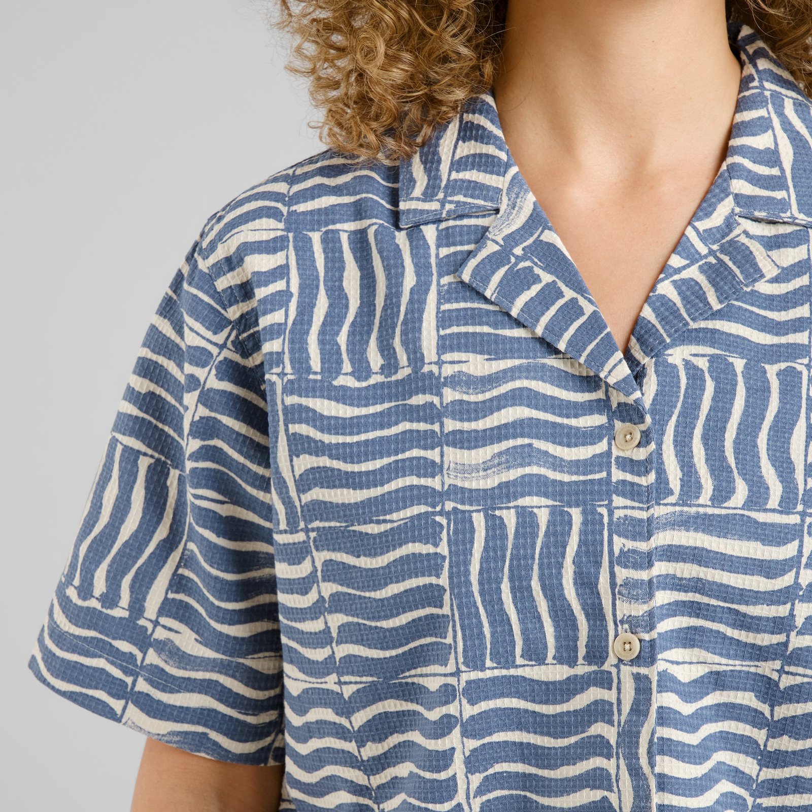 Shirt Torup Wave Tiles Blue
