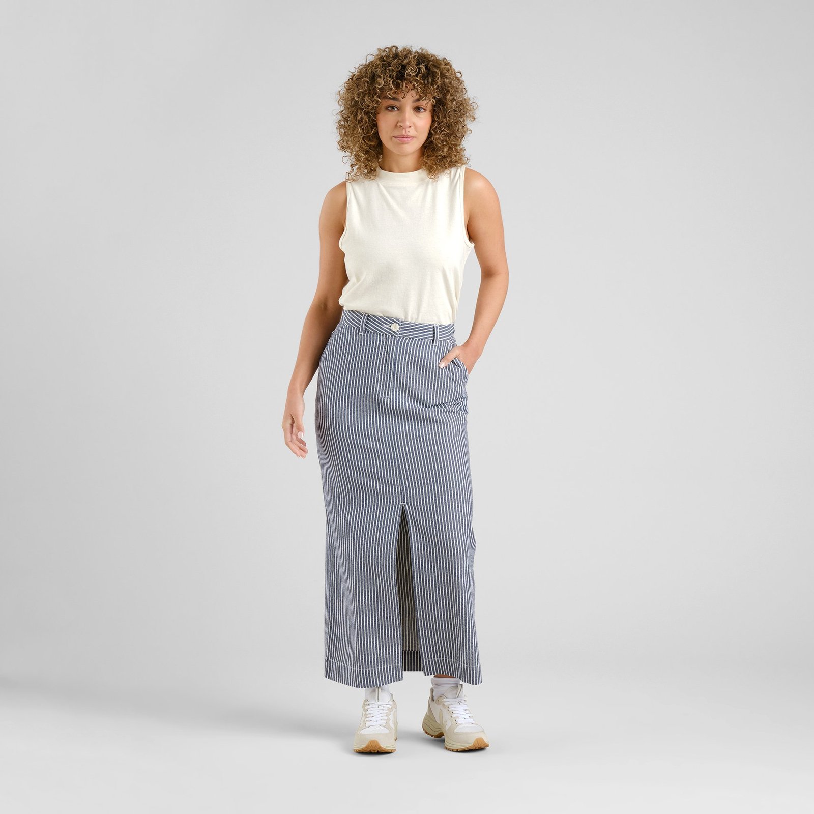 Skirt Finsta Work Stripe Blue