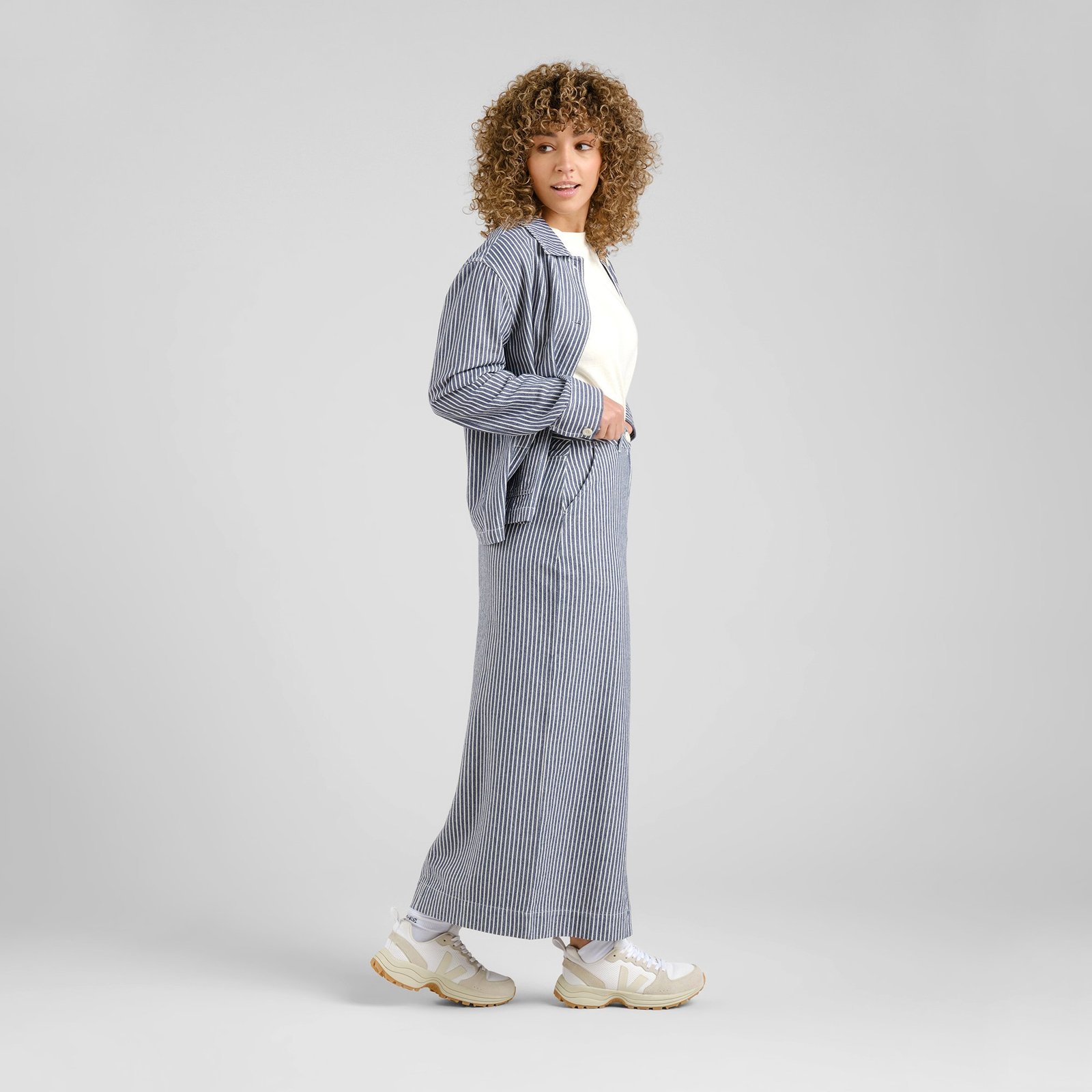 Skirt Finsta Work Stripe Blue