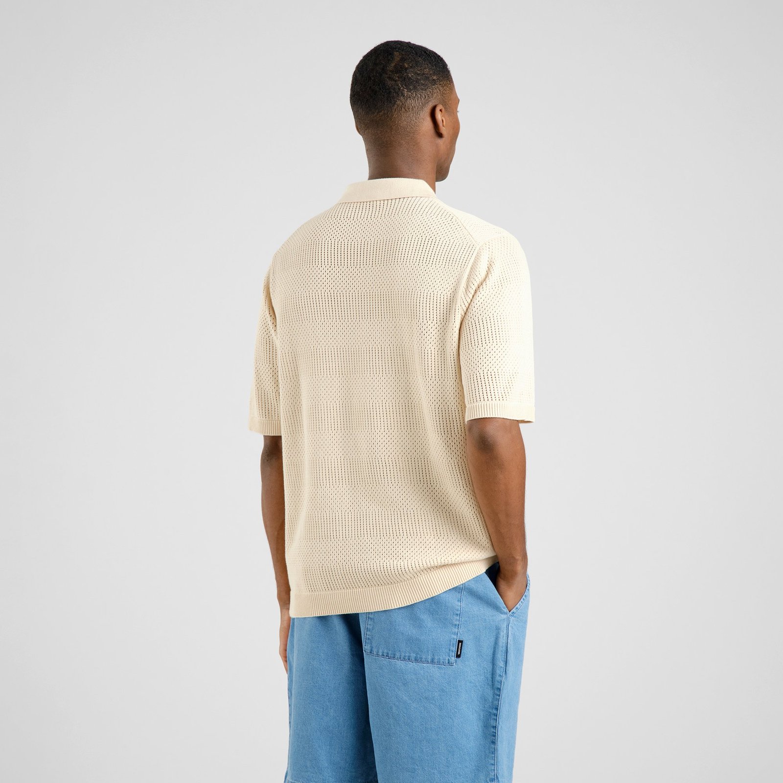 Knitted Polo Nogersund Vanilla White