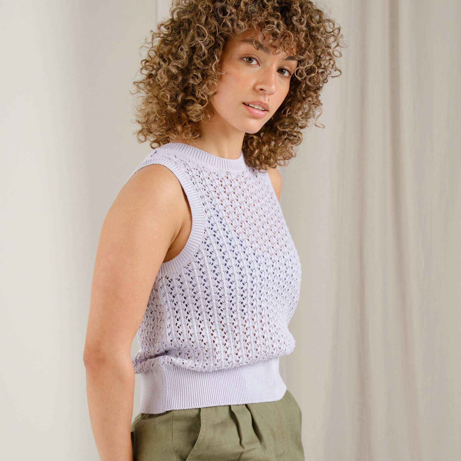 Top Oskarshamn Crochet Thistle Purple