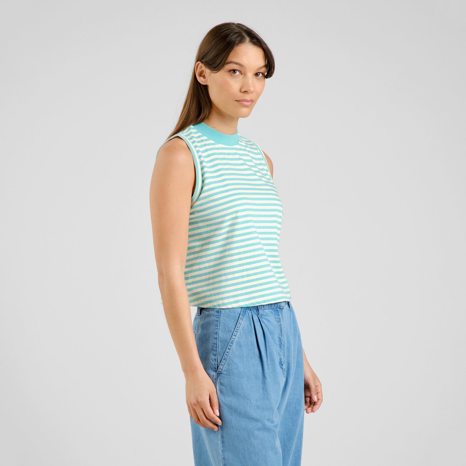 Top Namsos Stripes Pool Blue