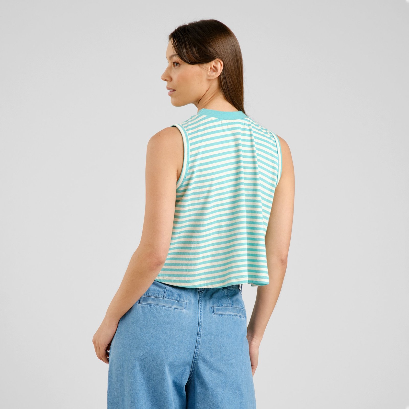 Top Namsos Stripes Pool Blue