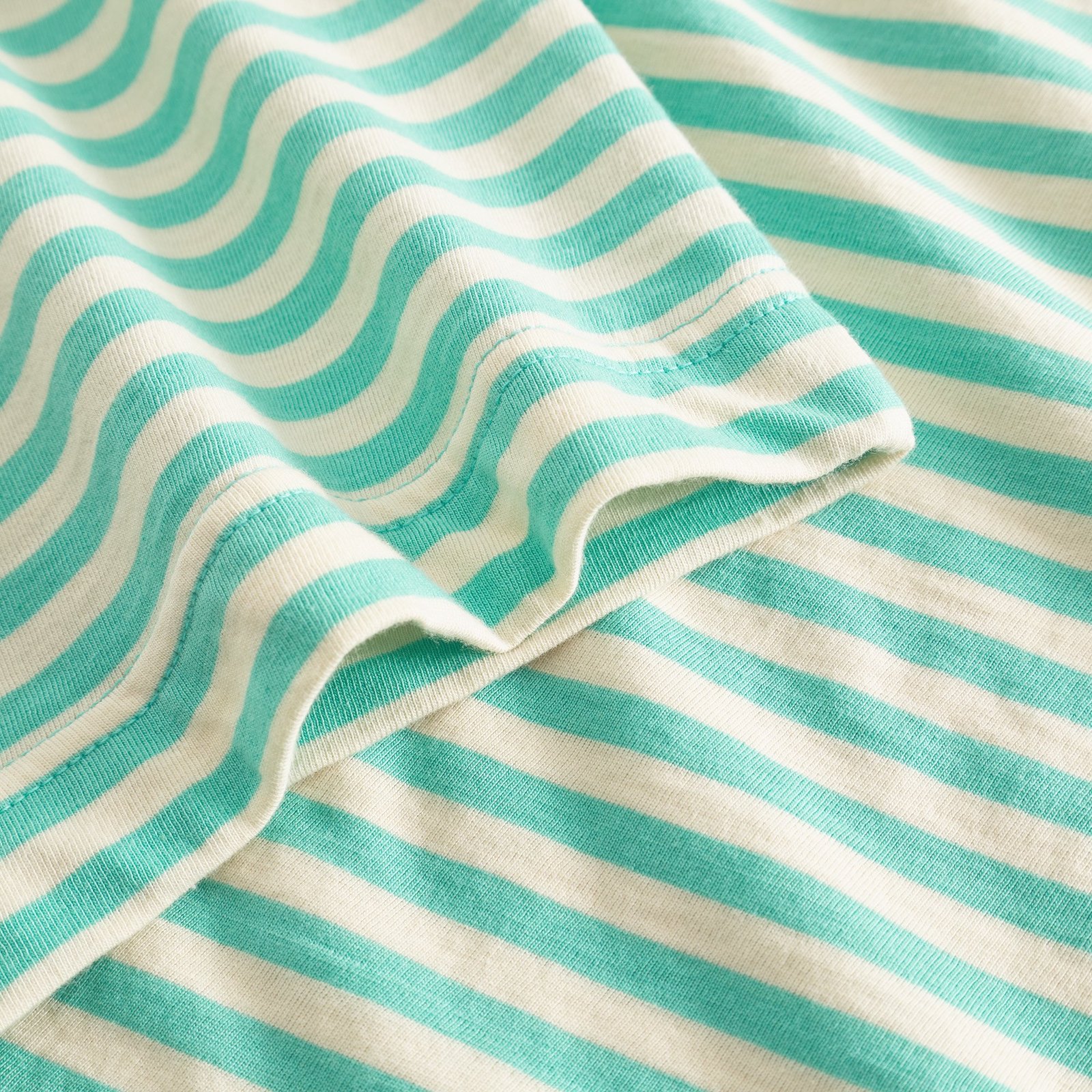 T-shirt Vadstena Stripes Pool Blue